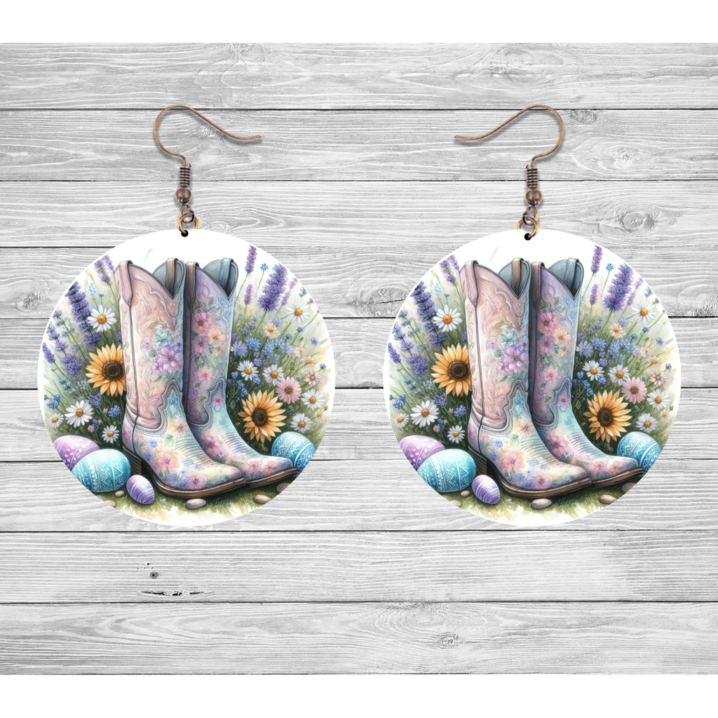 Spring Boots Easter Earrings