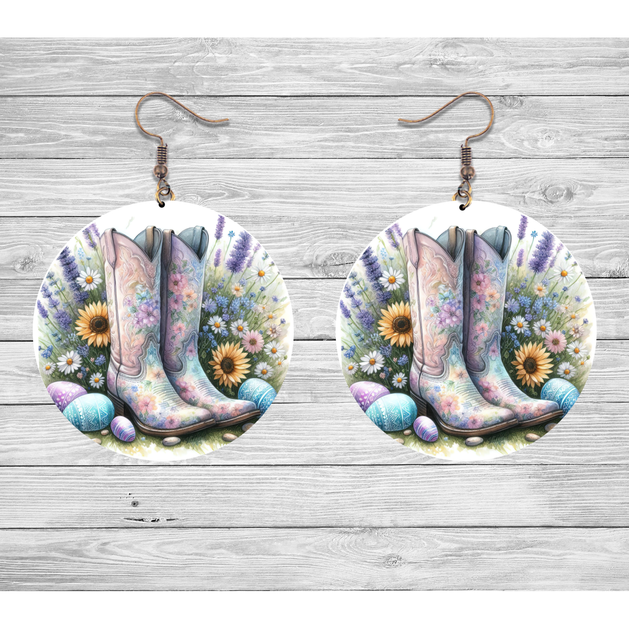 Spring Boots Easter Earrings