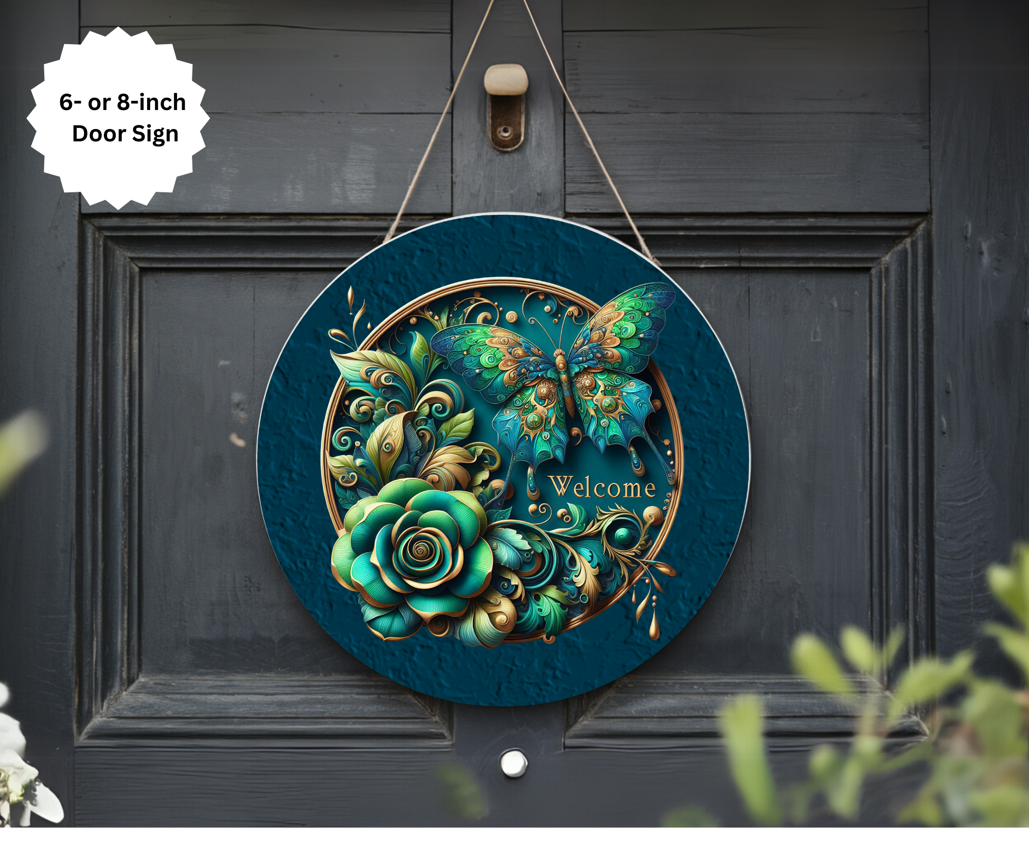 Butterfly Door Signs, Multiple images options.