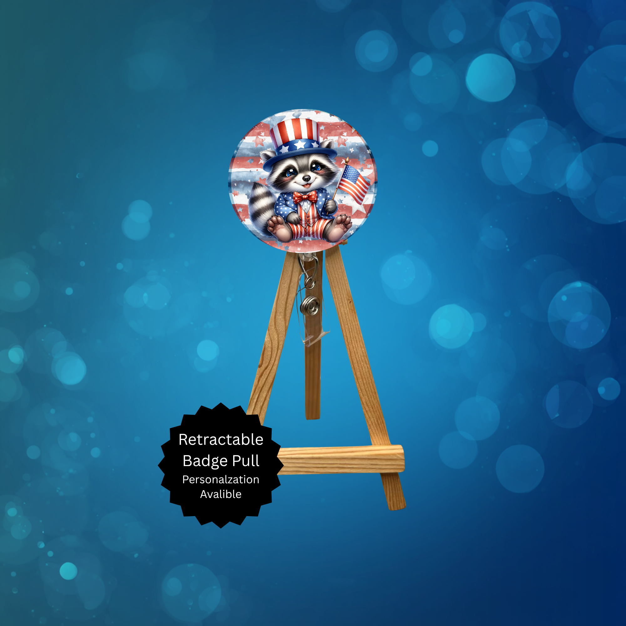 4th of July badge Pull