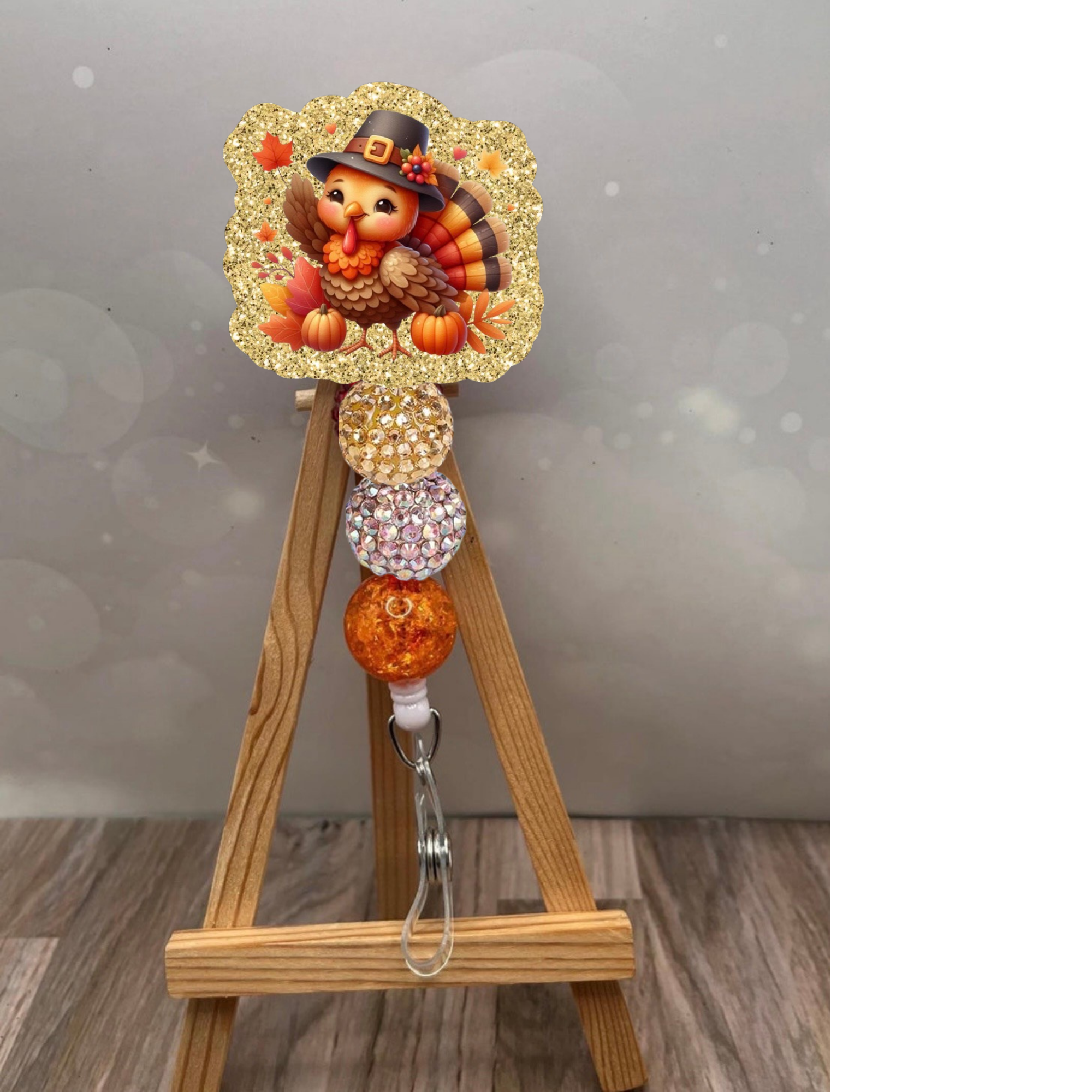 Cute Turkey Badge Pull