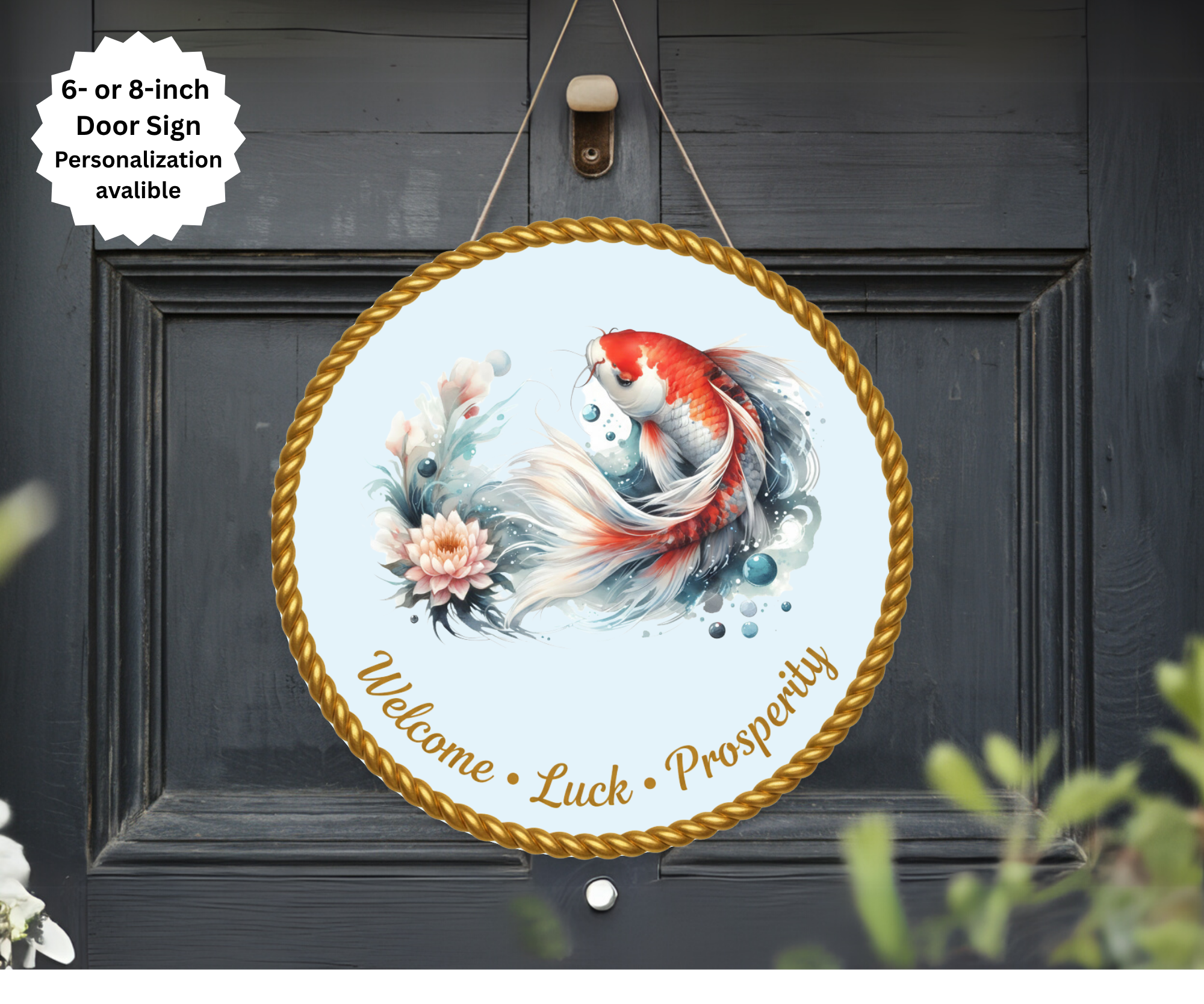 Koi Fish Door Signs