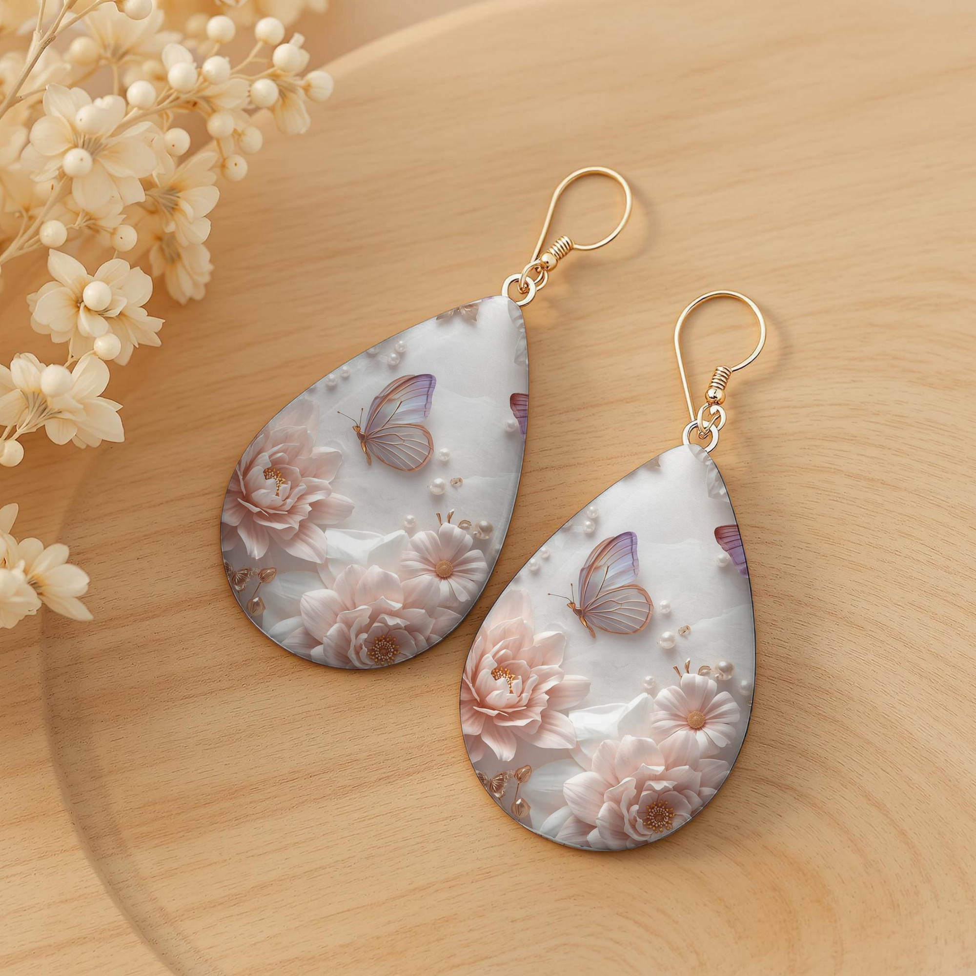 Butterfly Teardrop Earrings