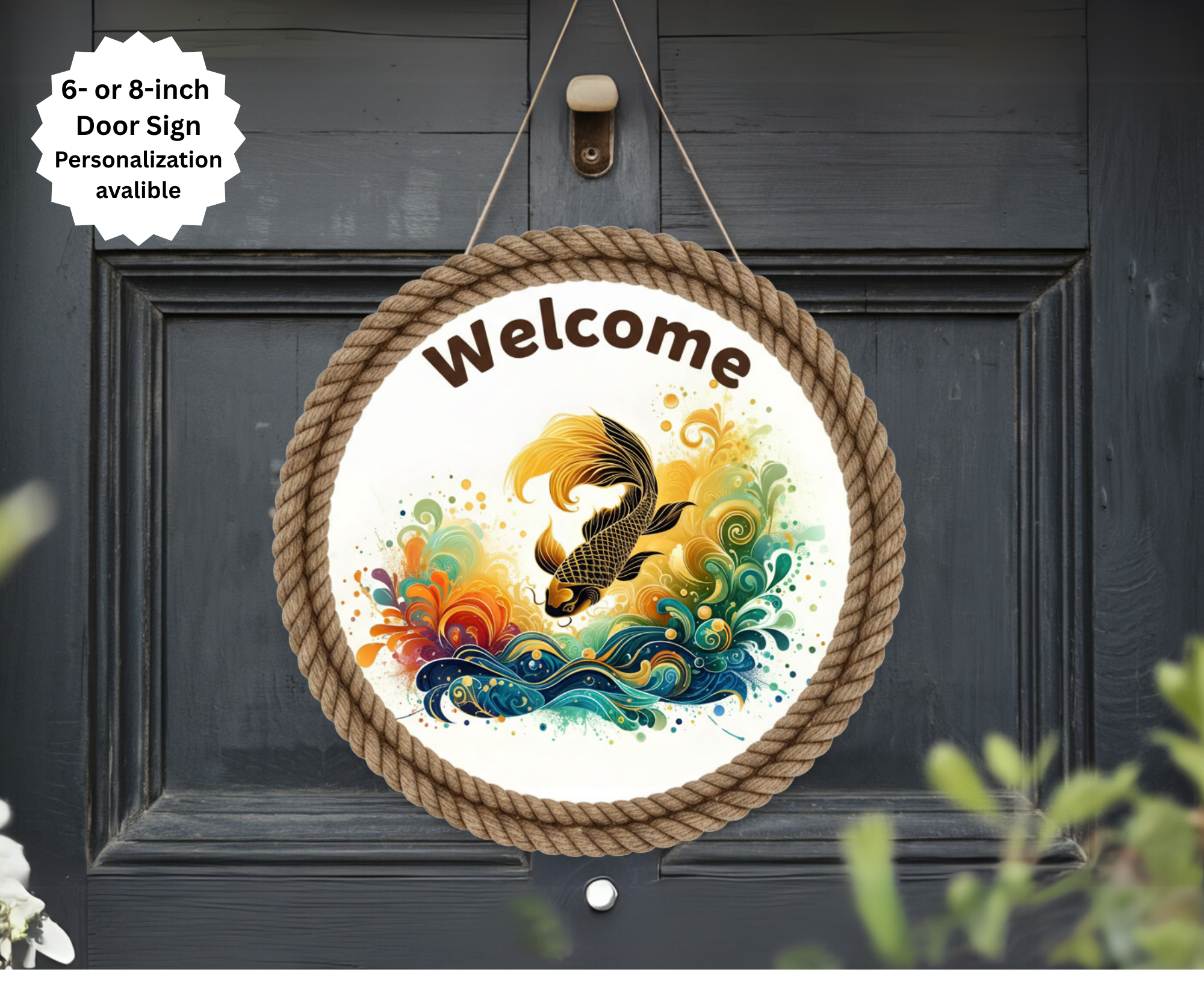 Koi Fish Door Signs