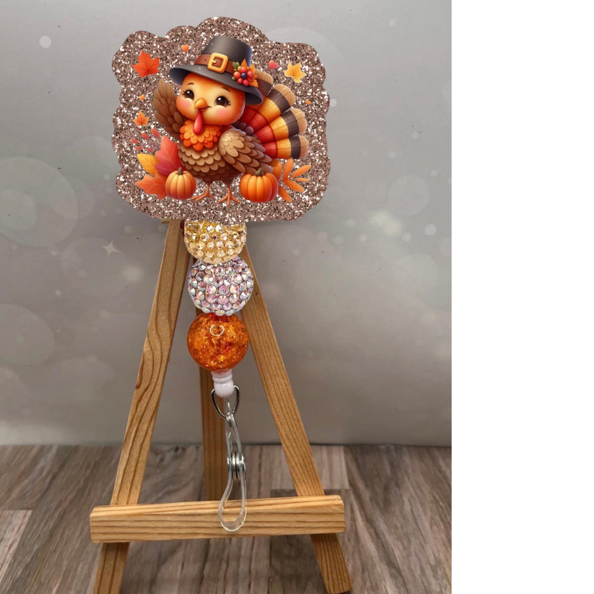 Cute Turkey Badge Pull