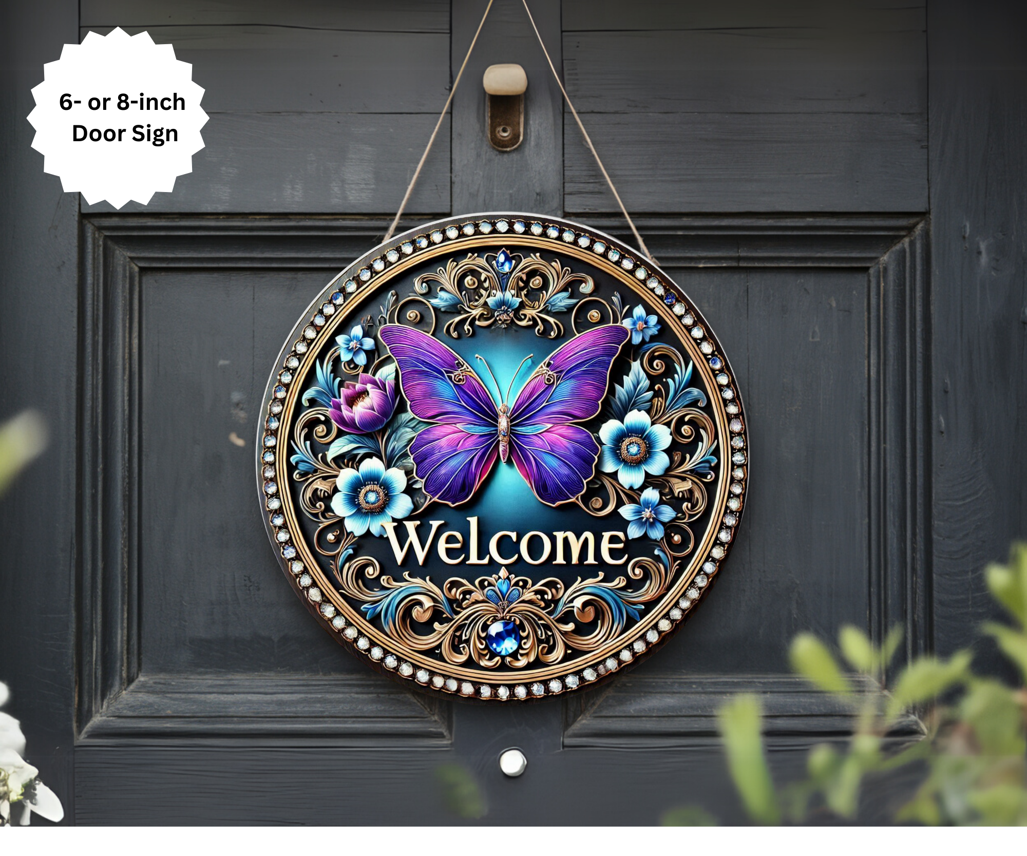 Butterfly Door Signs, Multiple images options.