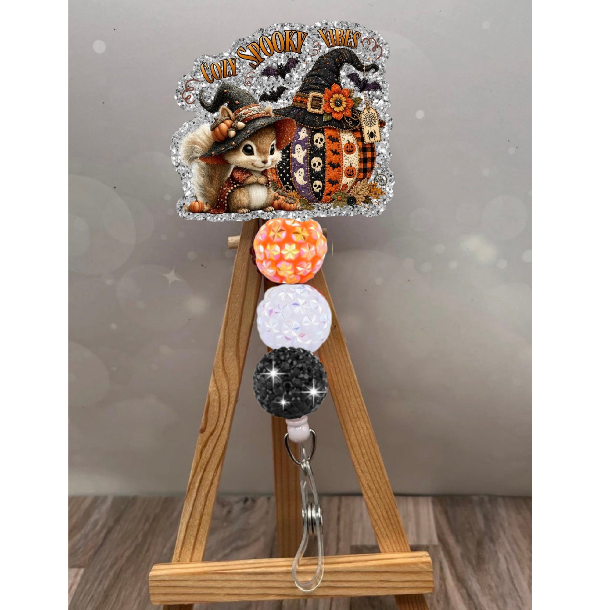 Cozy Spooky Vibes Badge Pull
