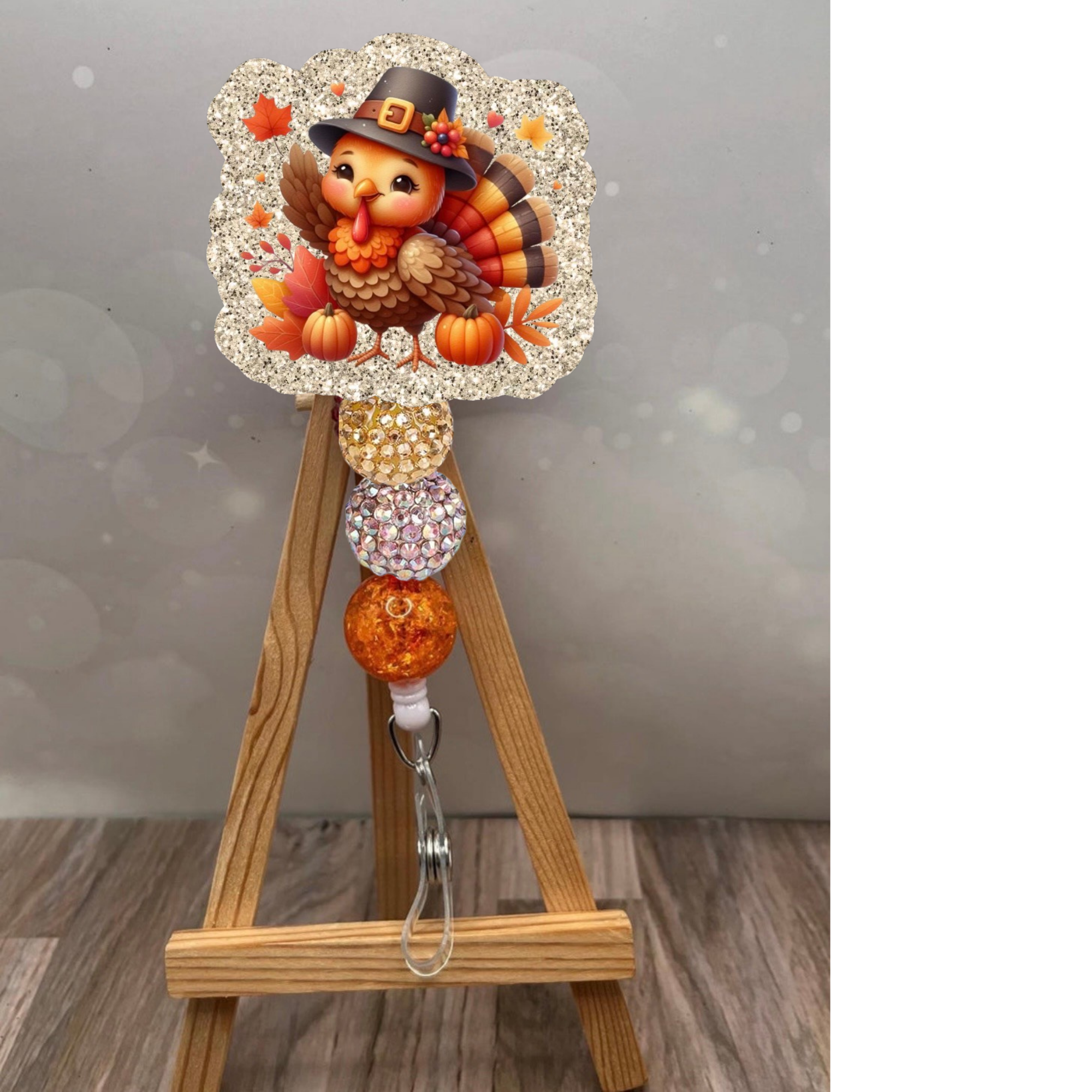 Cute Turkey Badge Pull