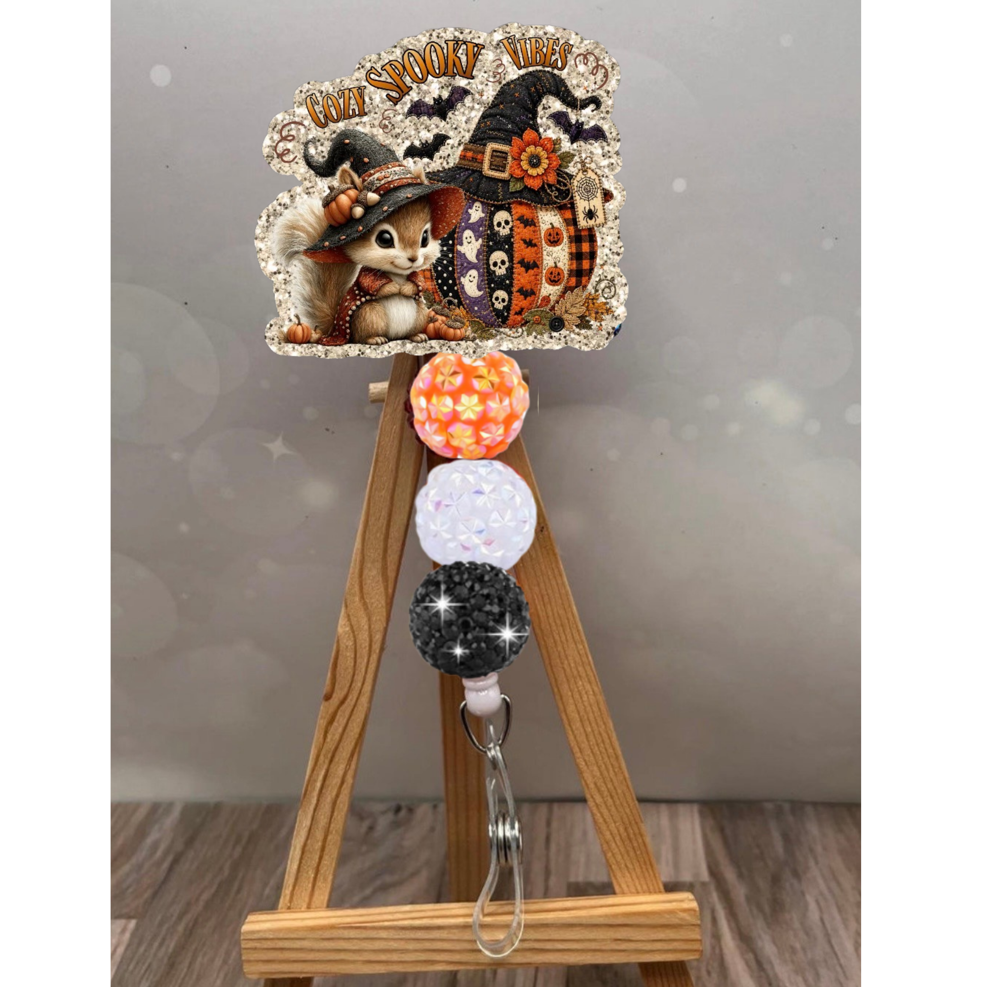 Cozy Spooky Vibes Badge Pull