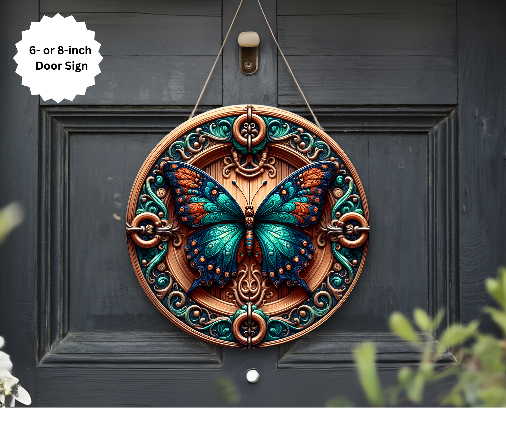 Butterfly Door Signs, Multiple images options.