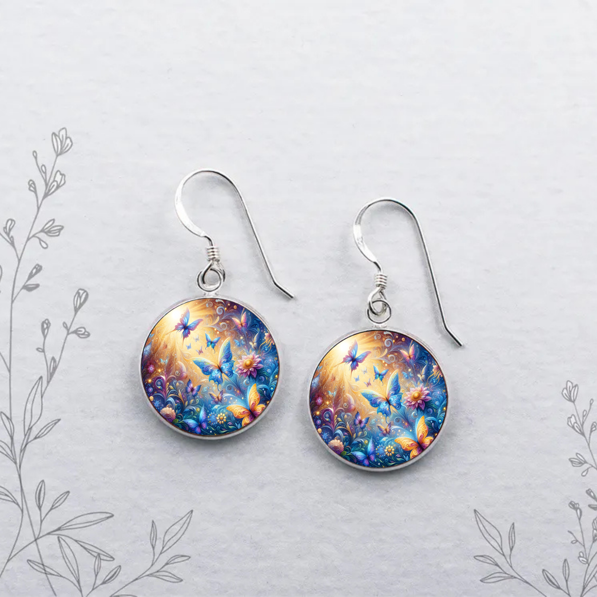 Butterfly Stud or Dangle Earrings