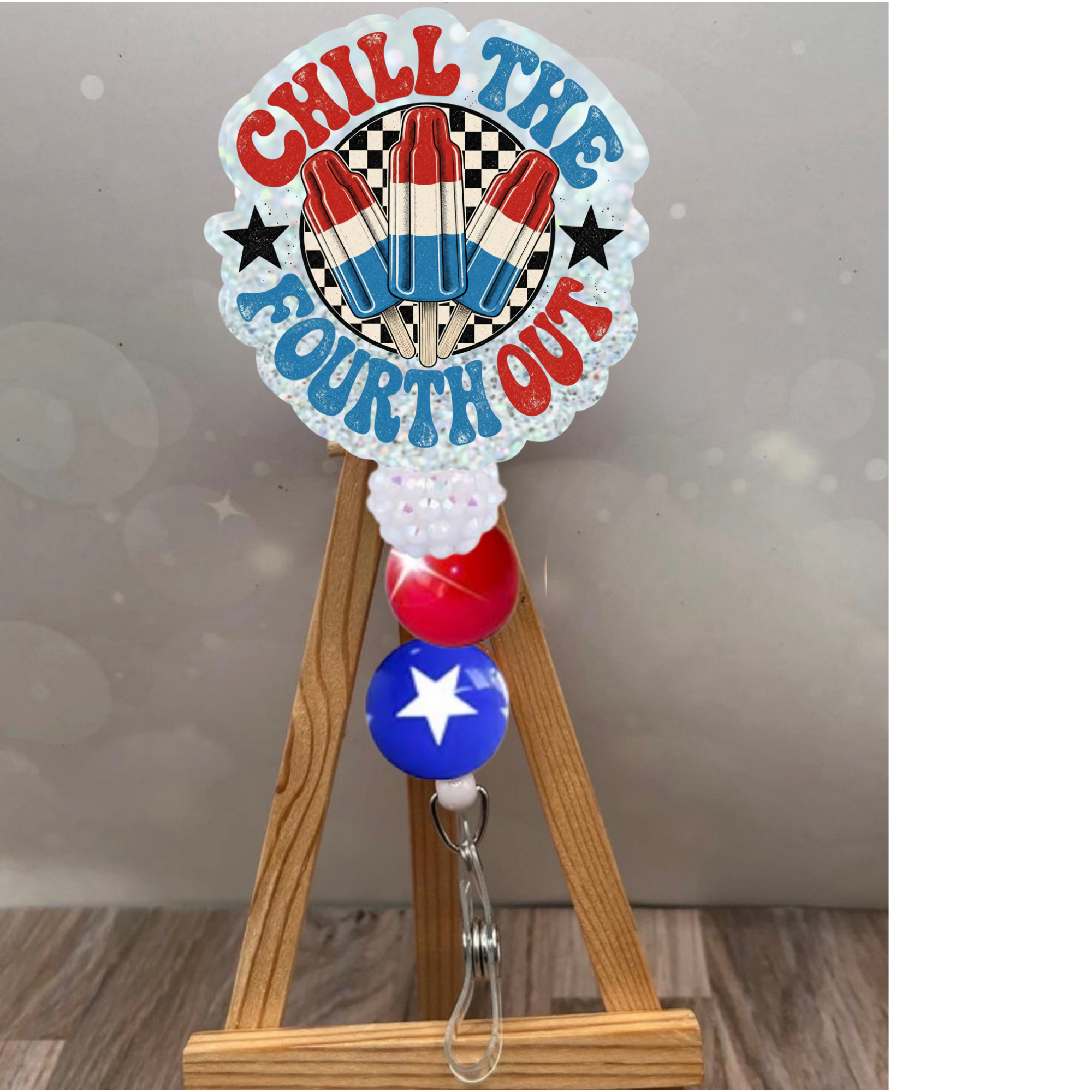 Chill the Fourth Out Badge Pull