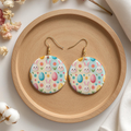 Pastel Bunny & Easter Egg Pattern Earrings