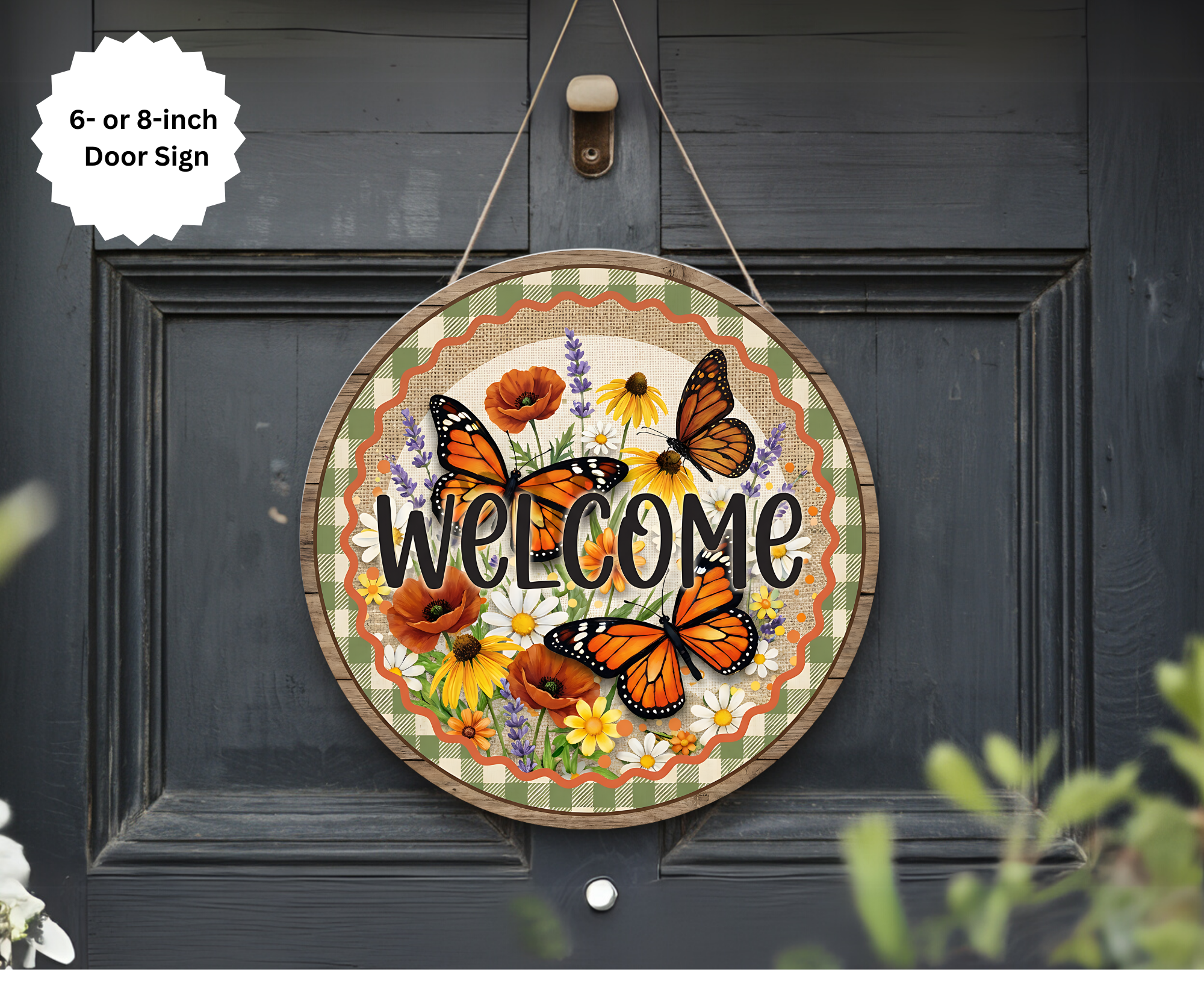 Butterfly Door Signs, Multiple images options.