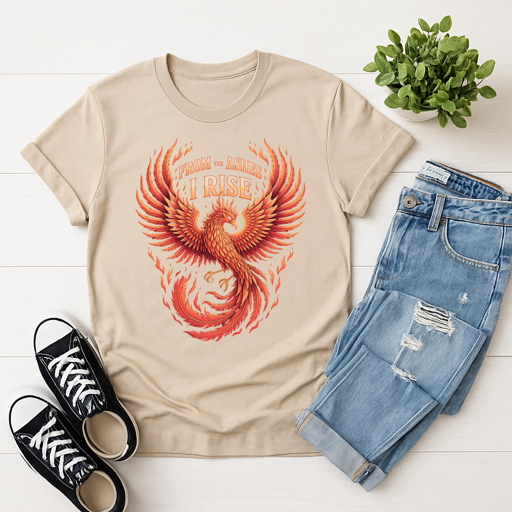 Phoenix T-Shirt - From the Ashes Mythical Fire Bird Tee