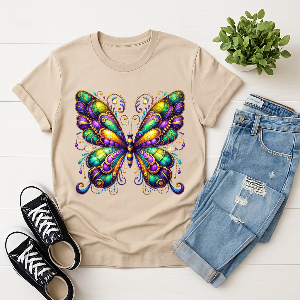 Mardi Gras Butterfly Tee