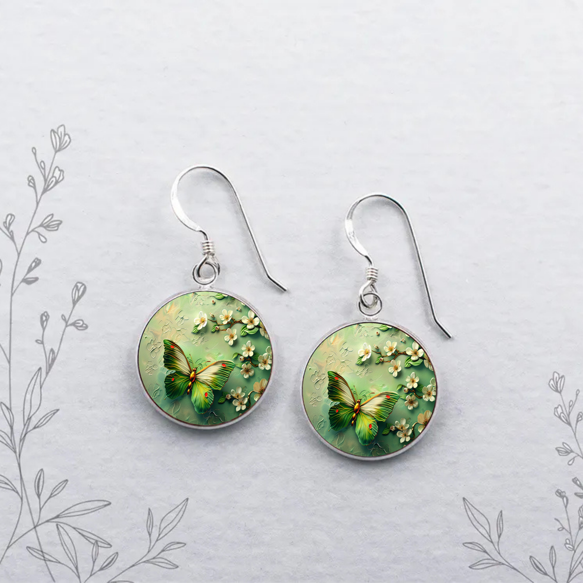 Butterfly Stud or Dangle Earrings