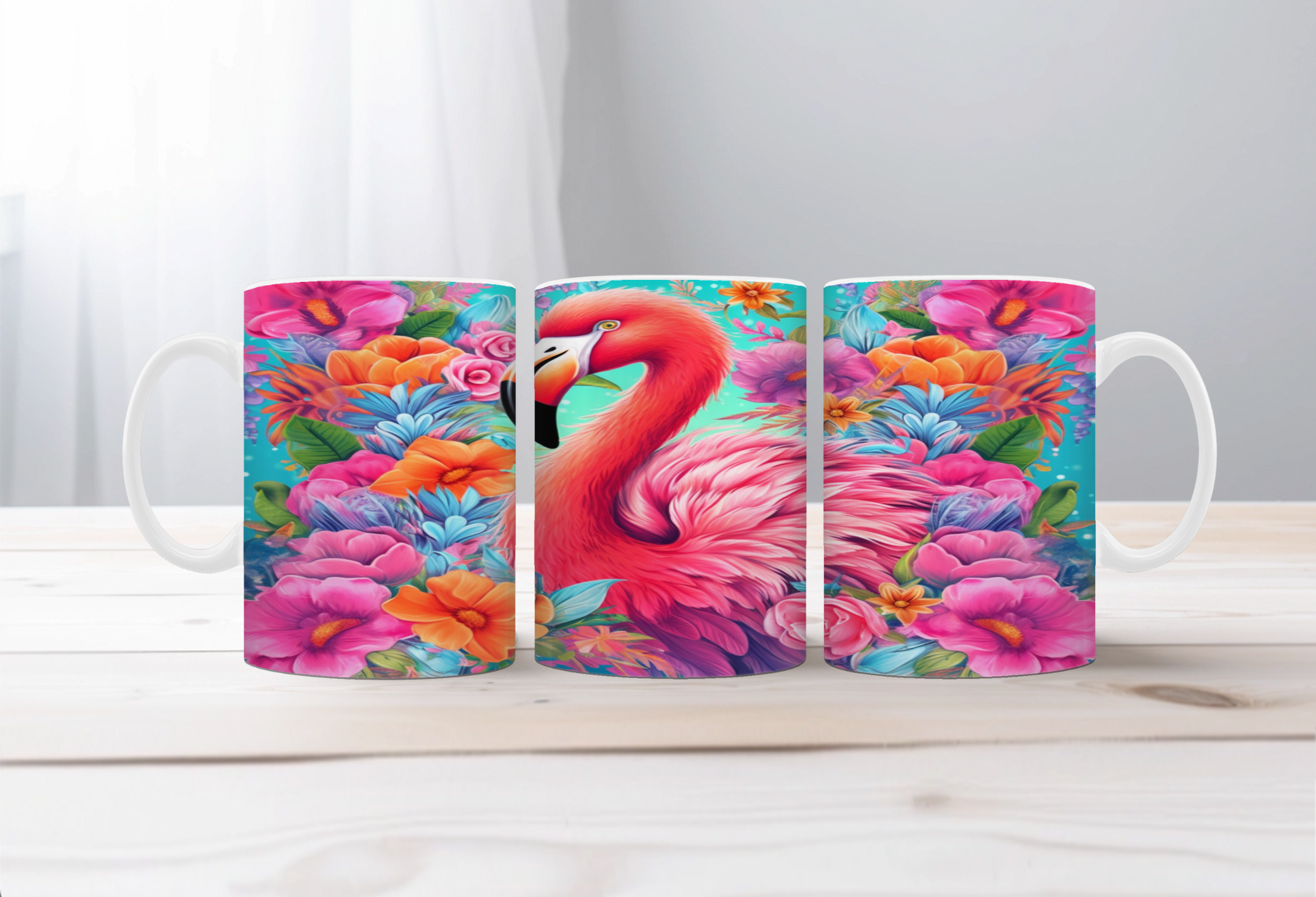 Sunshine & Whimsy Flamingo Mugs