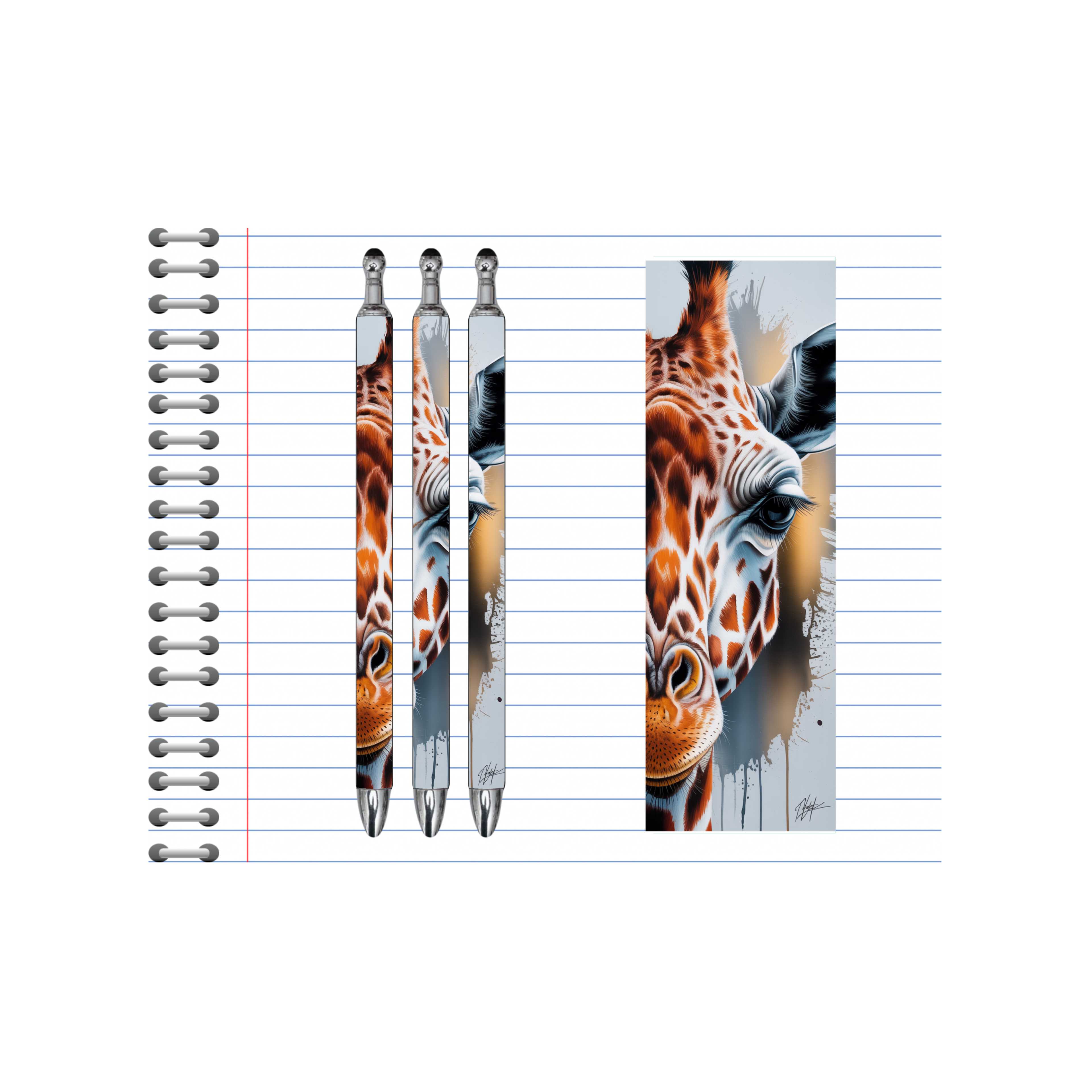 A long‑necked twist on everyday writing, Refillable Pens, Giraffe Images multiple options and Images available.