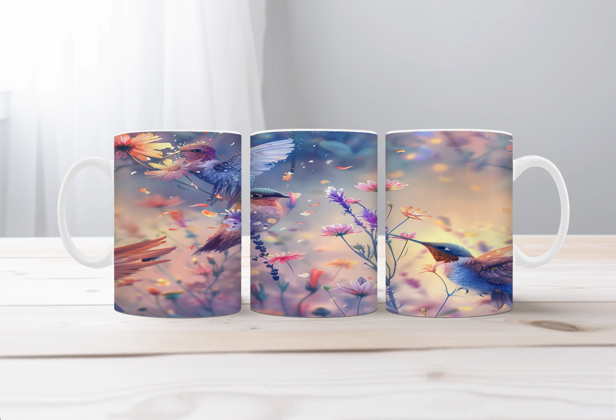 Sip with a Little Flutter Hummingbird Mugs. Two Sizes and Multiple images to choose from.
