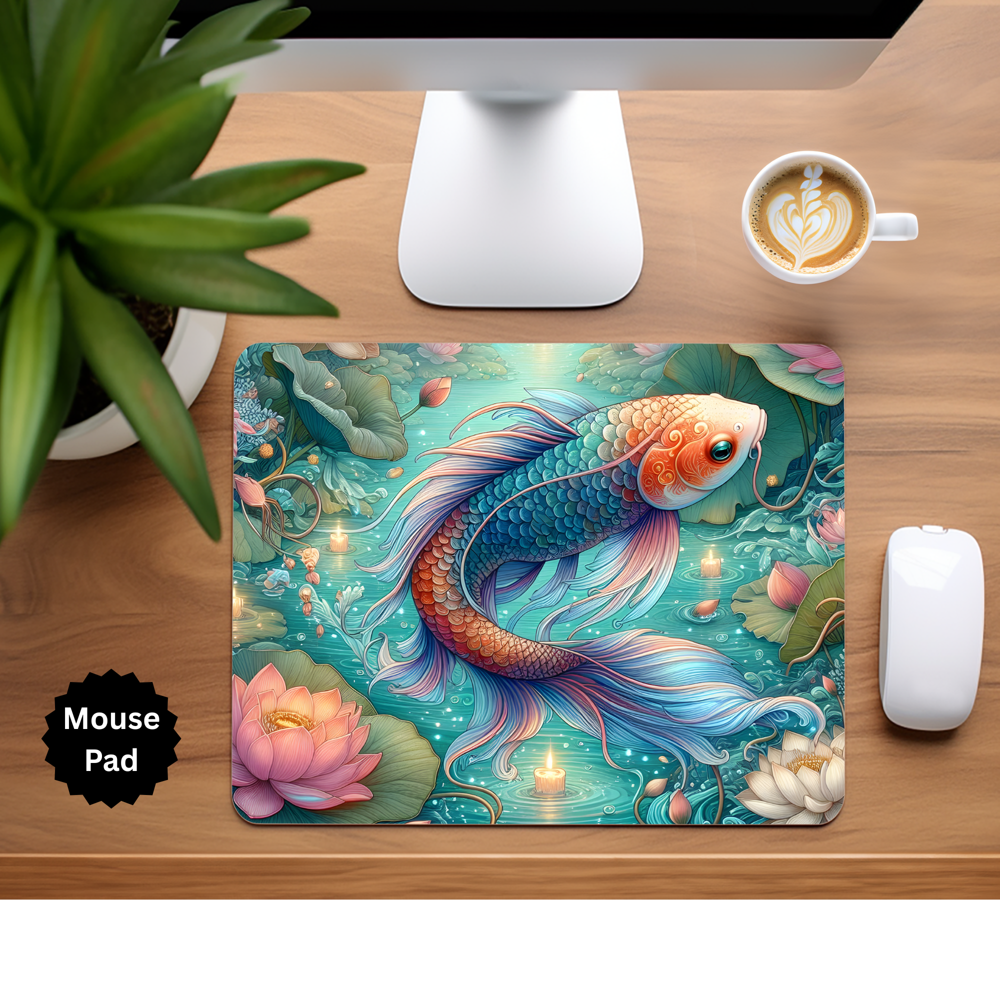 Koi Fish Mouse Pad
