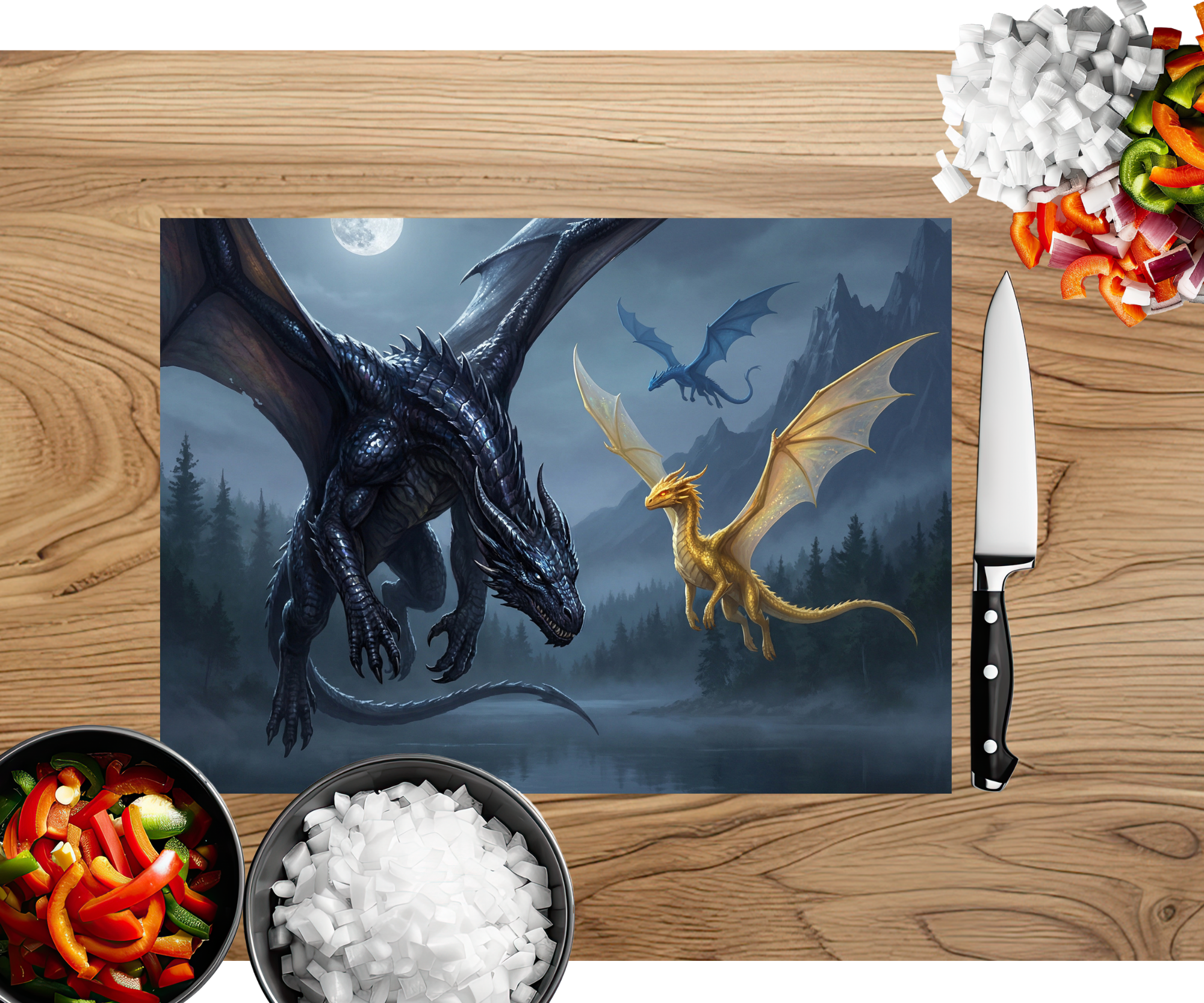 Majestic Dragon Scales Cutting Board