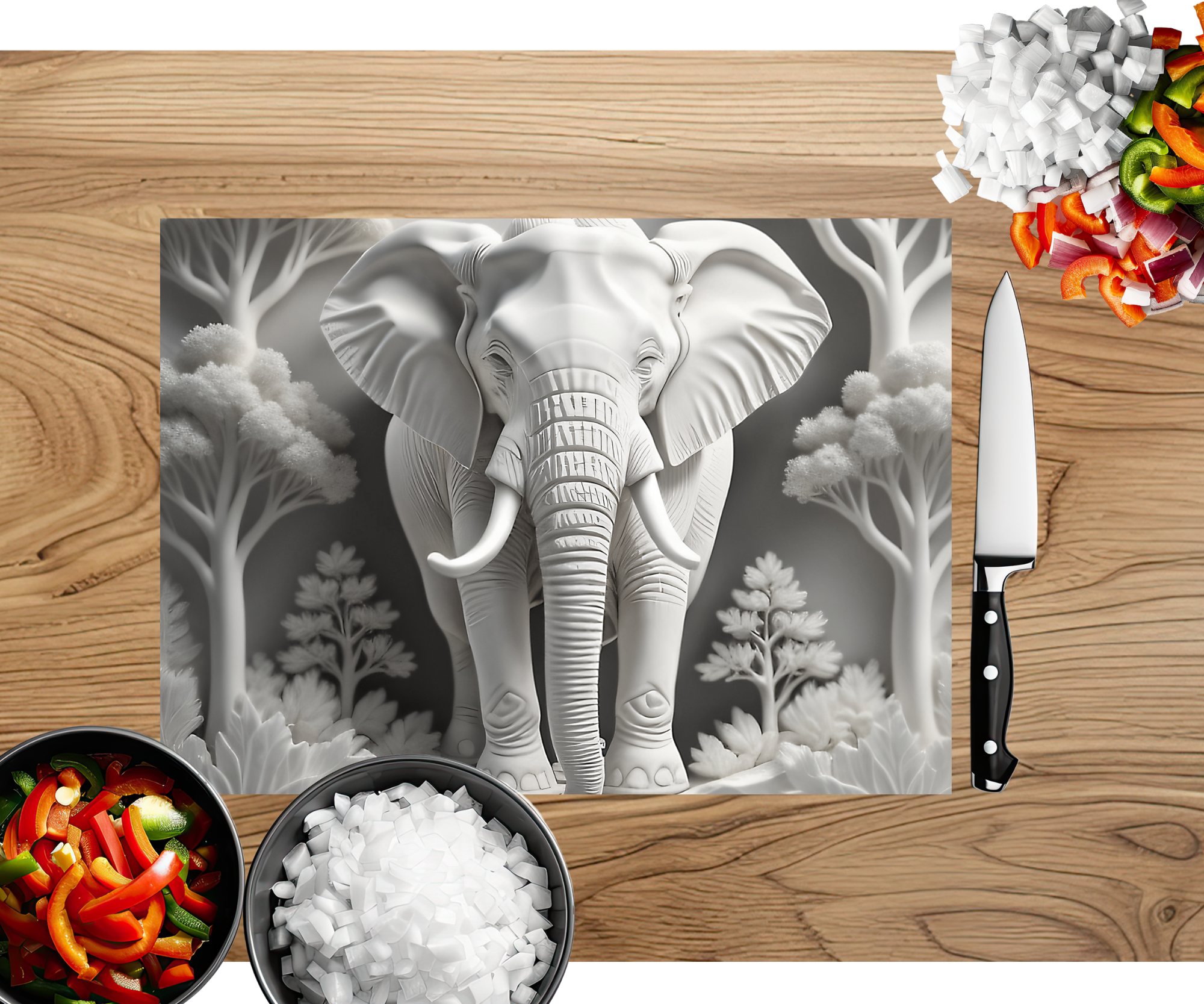Wise & Wonderful Elephant Chopping Board