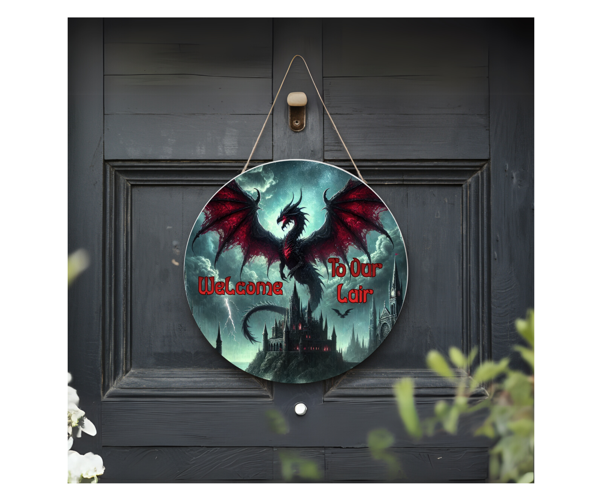 Enter the Dragon’s Lair Welcome Sign