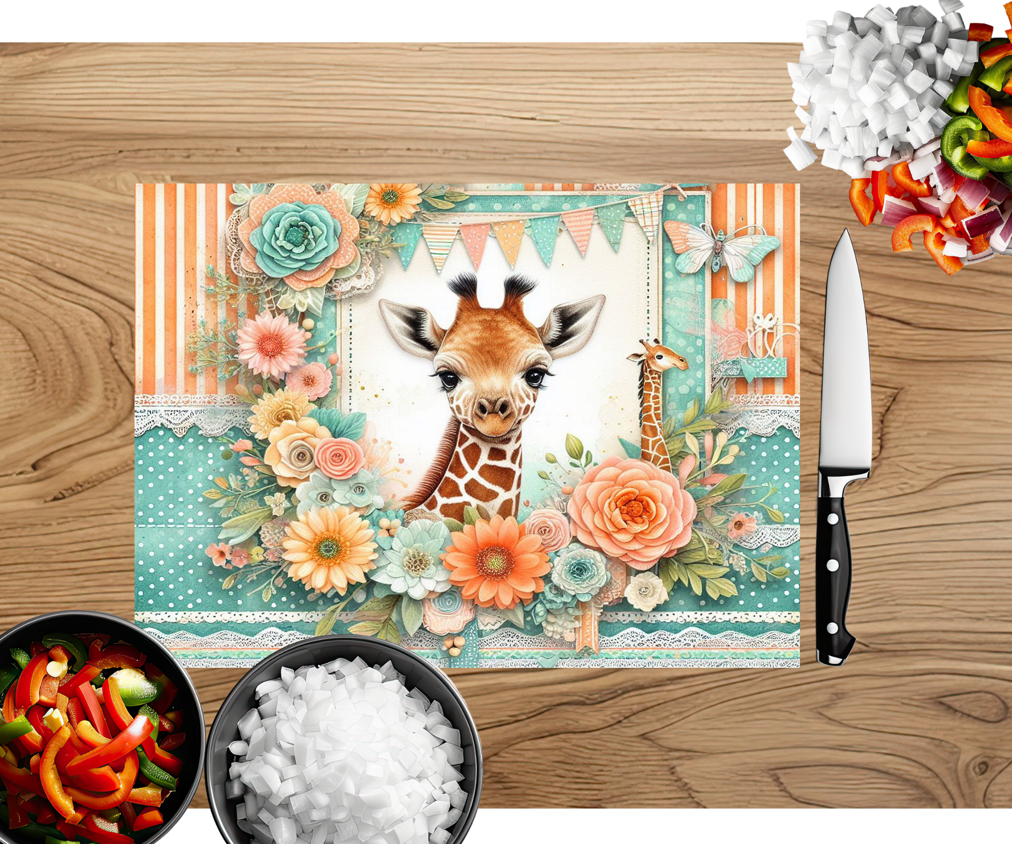 Gentle Giraffe Dreams Cutting Board