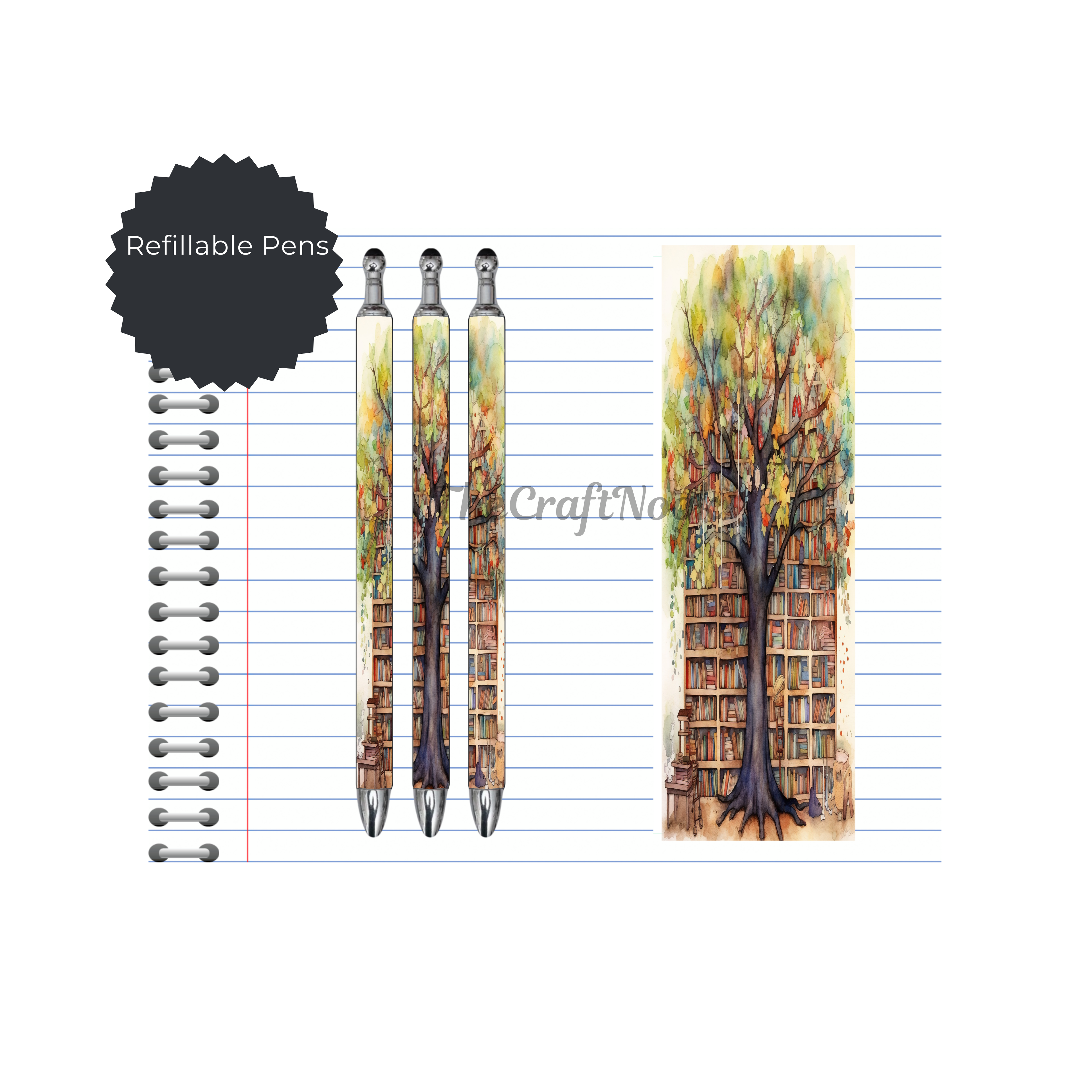 Refillable Pens, Once Upon a Pen – Book Lover Writing Pen. Multiple options and Images available