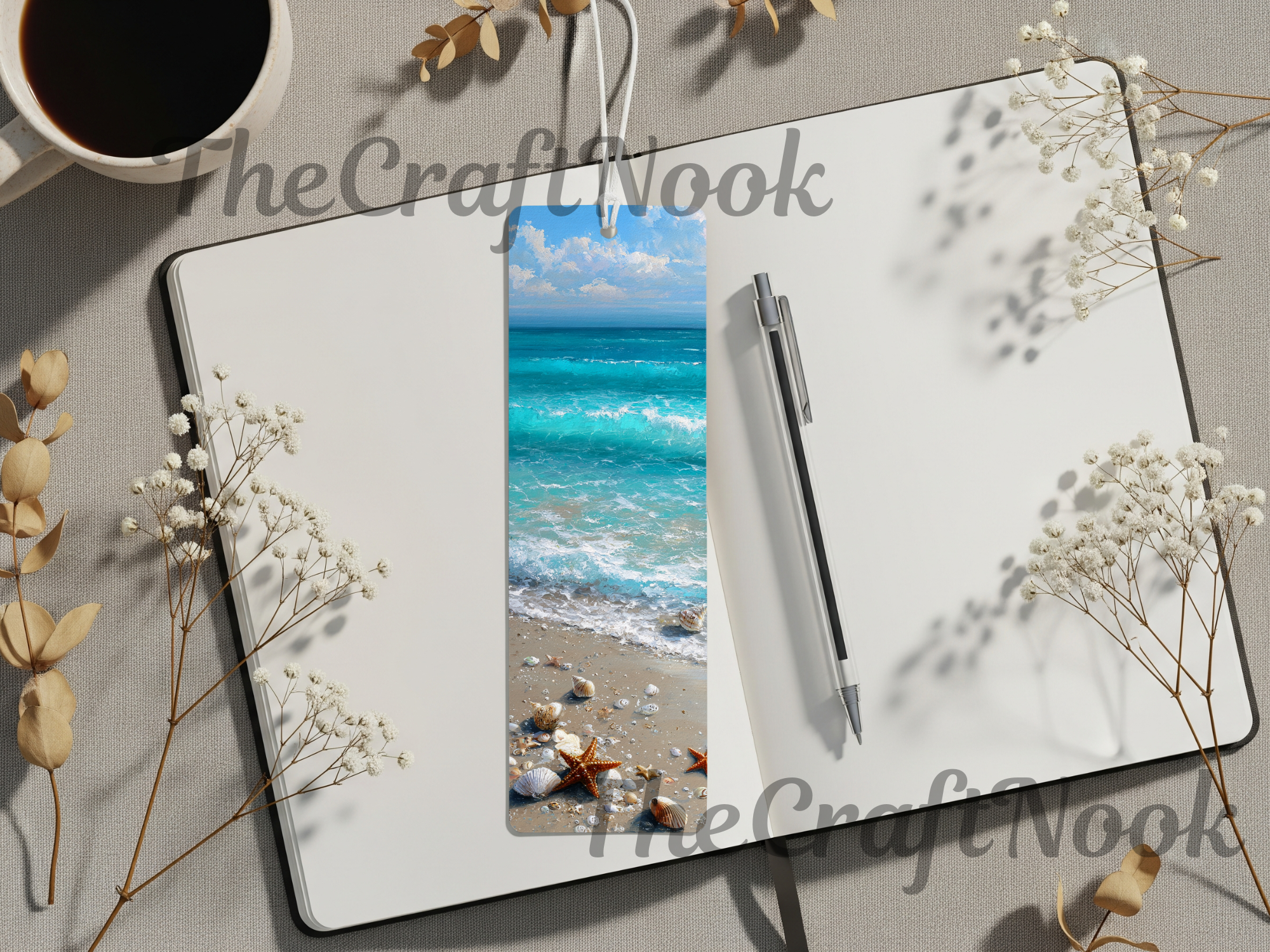 Aluminum Metal Bookmarks, Beach Images