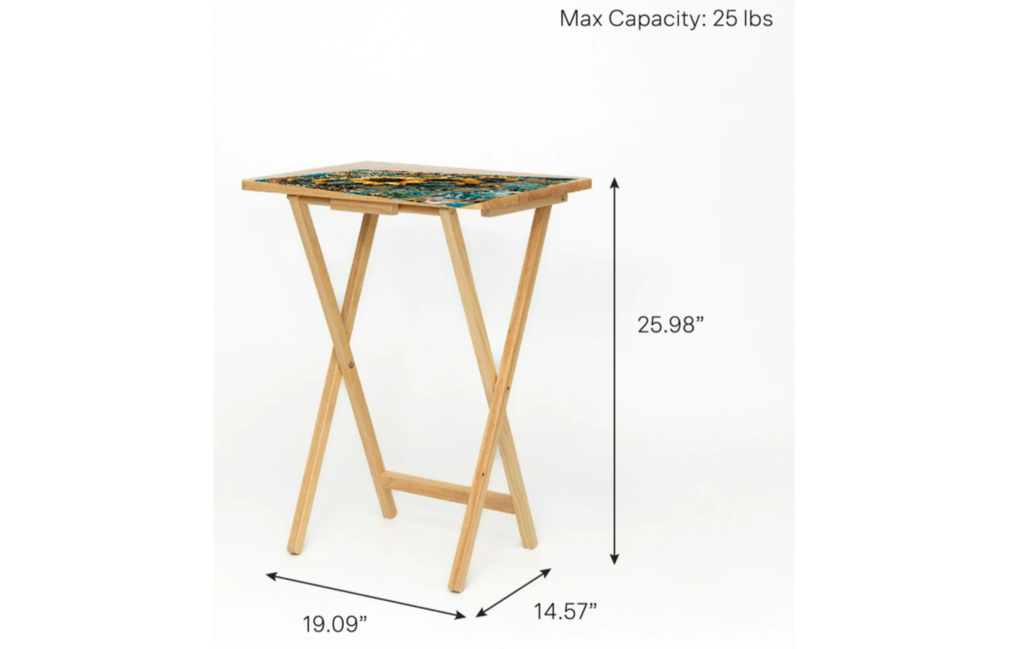 Phoenix Folding TV Tray Table - Fire Bird Wooden Lap Desk & Bed Tray