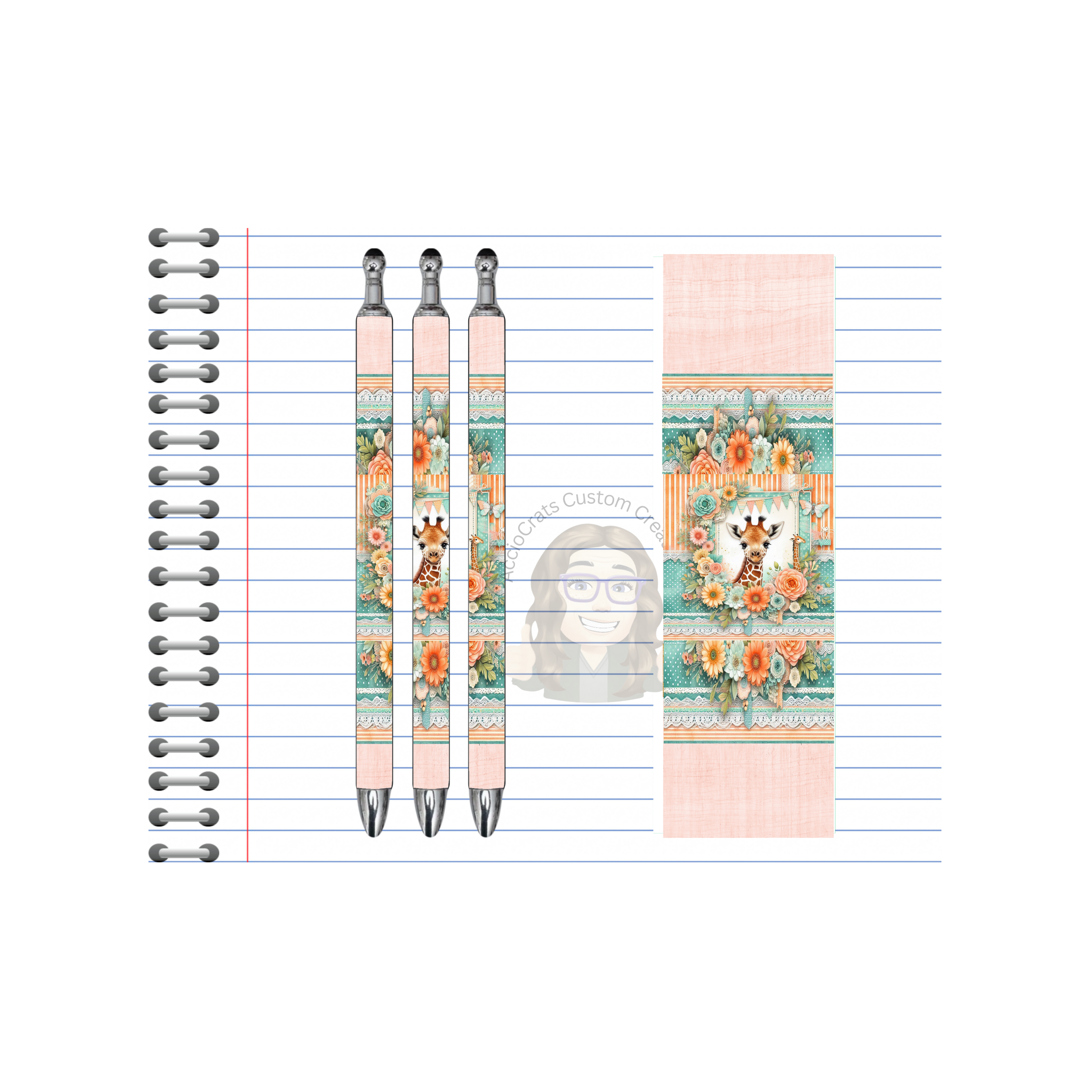 A long‑necked twist on everyday writing, Refillable Pens, Giraffe Images multiple options and Images available.