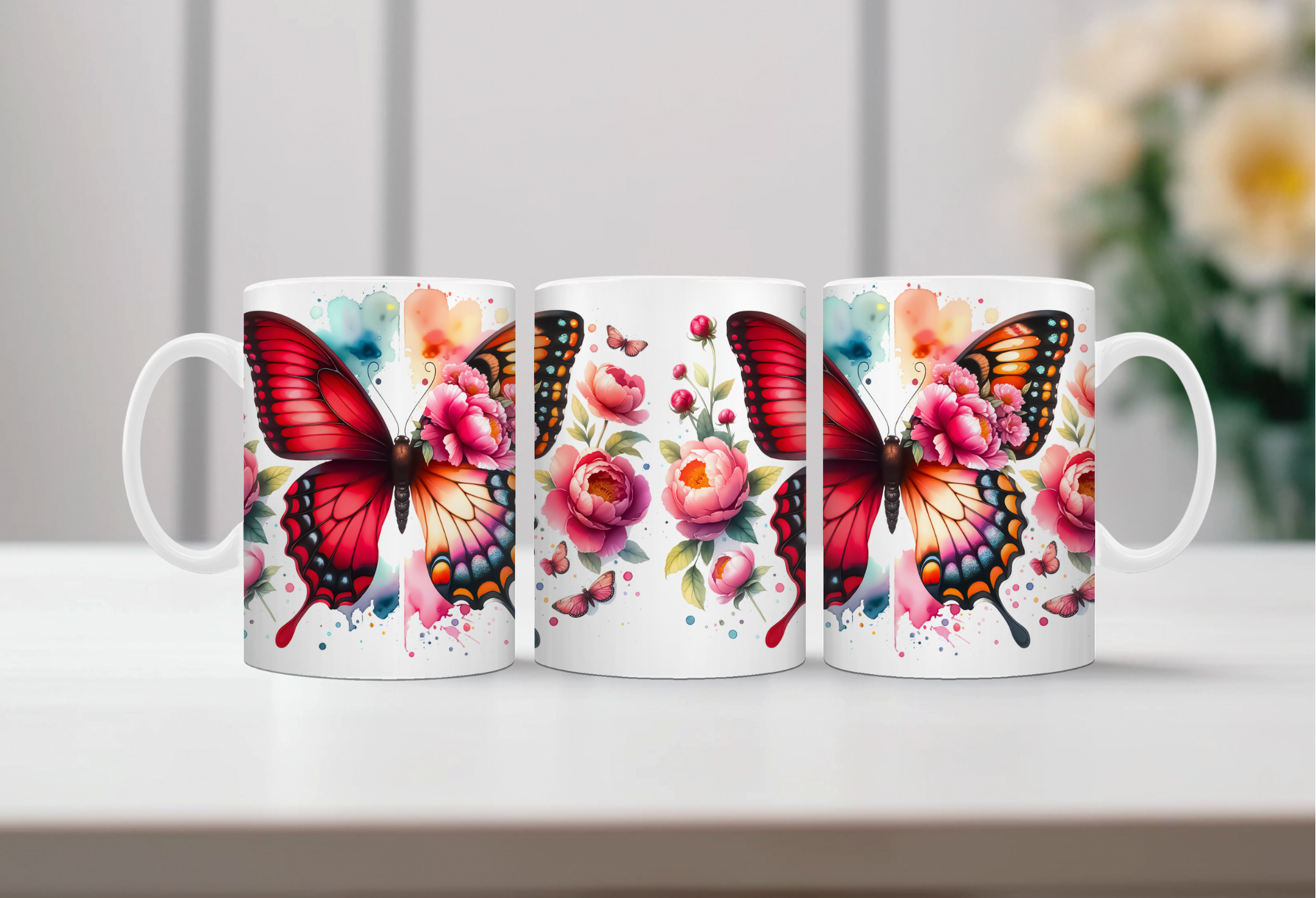 Butterfly Mugs. Two Sizes and Multiple images to choose from.