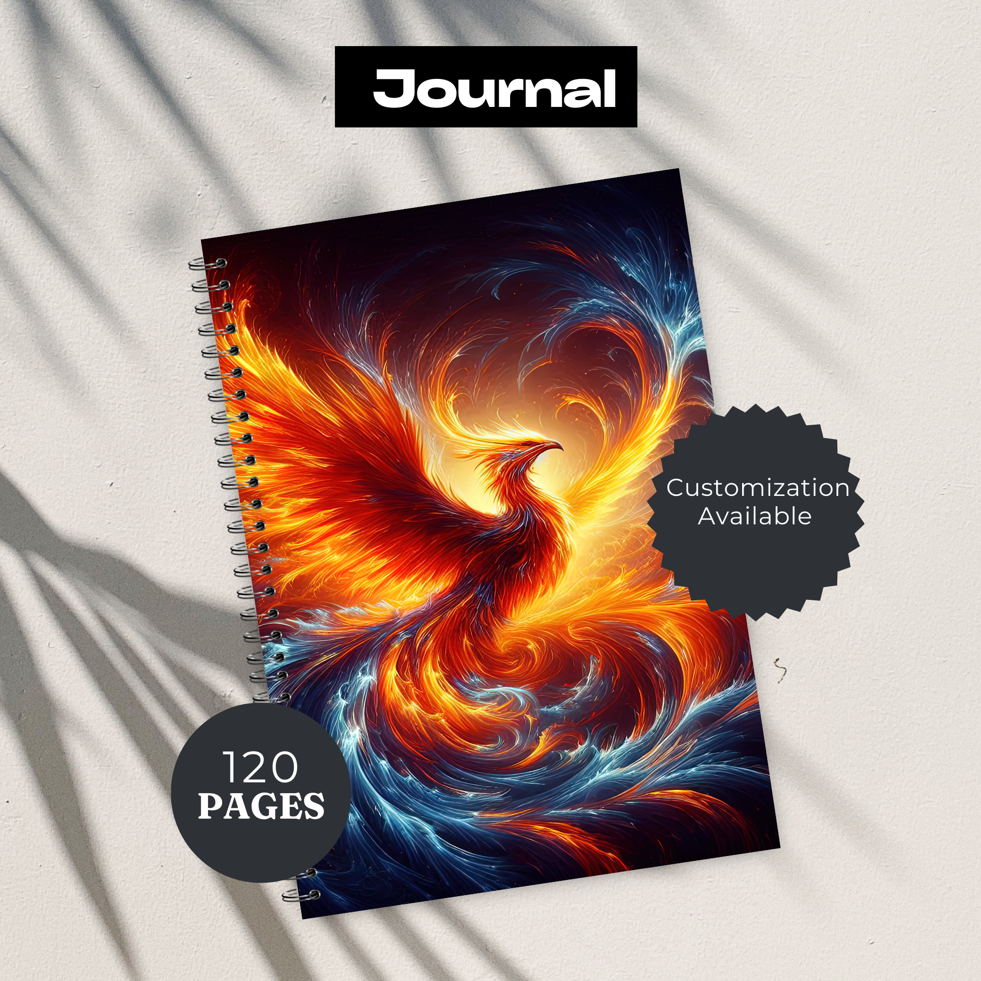 Phoenix Journal - 120 Page Lined Notebook for Writing & Planning