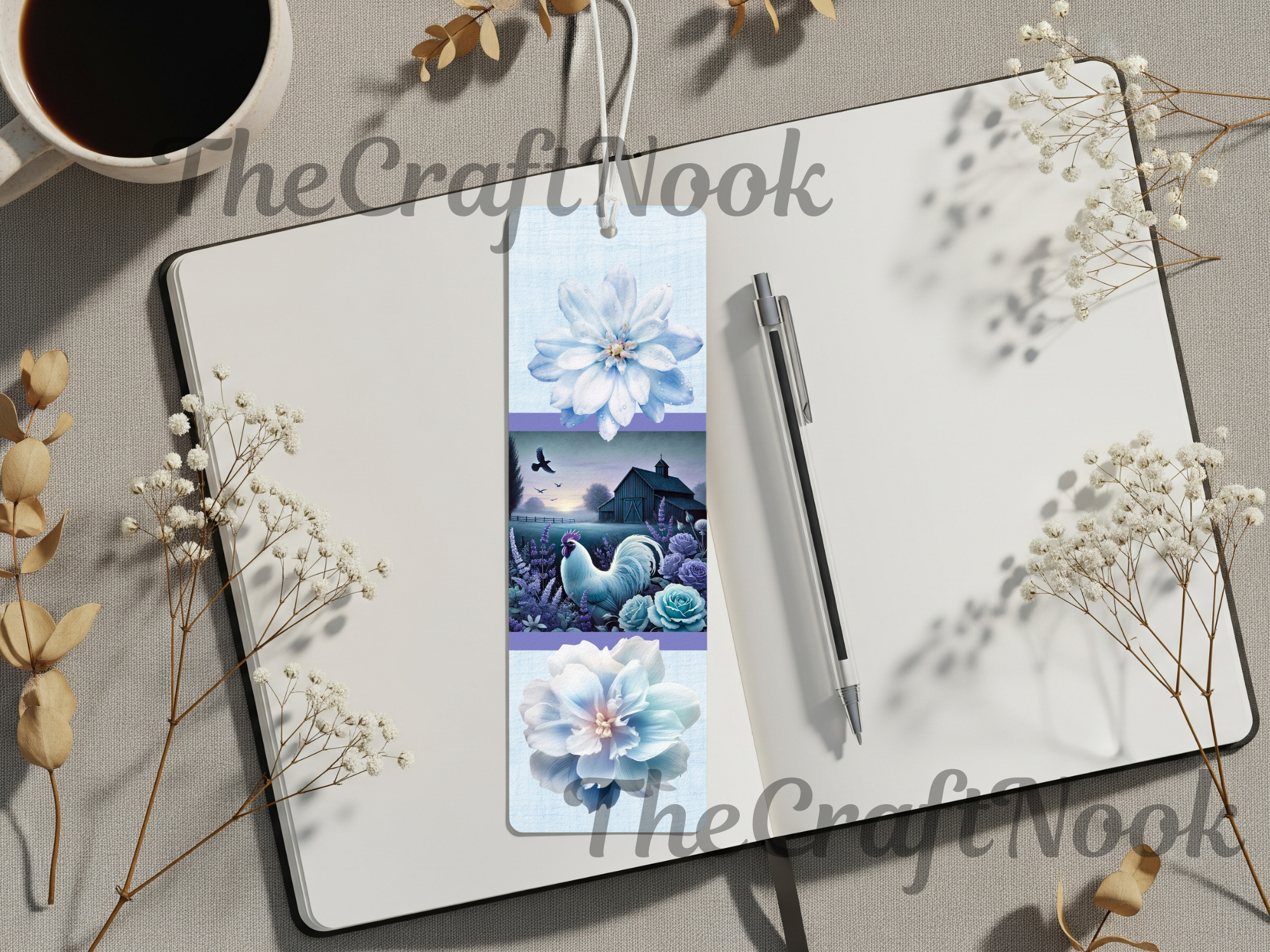 Aluminum Metal Bookmarks, Chicken Images
