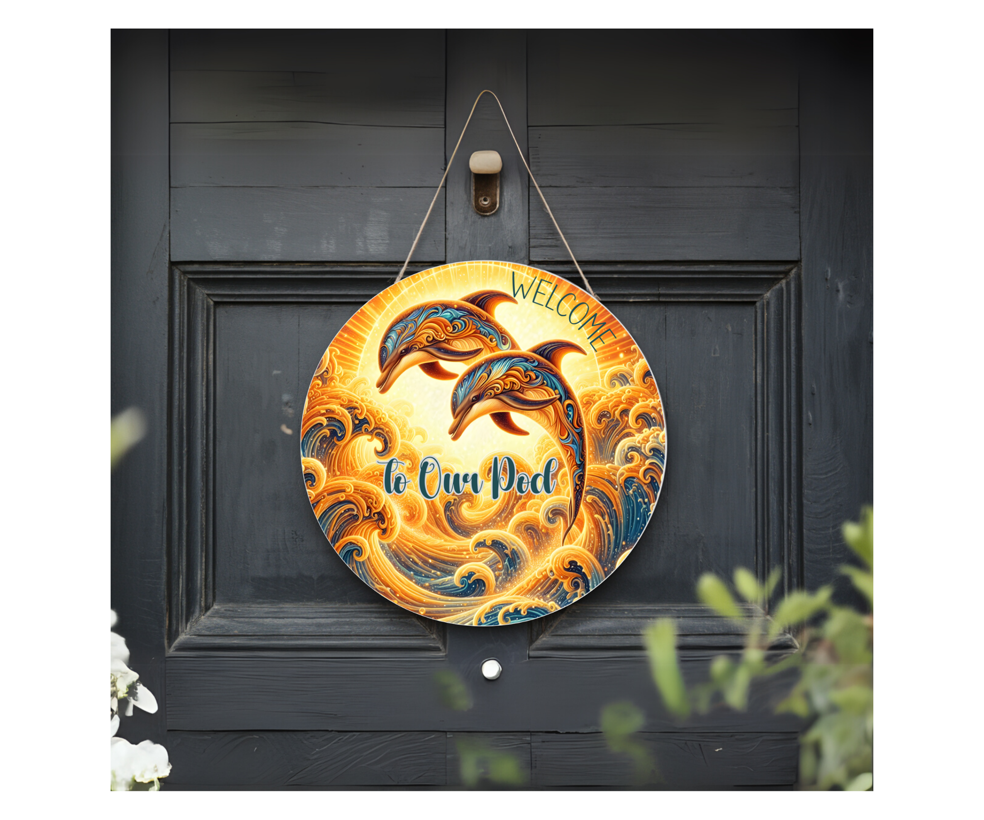 Make a Splash Dolphin Door Signs, Multiple images options.