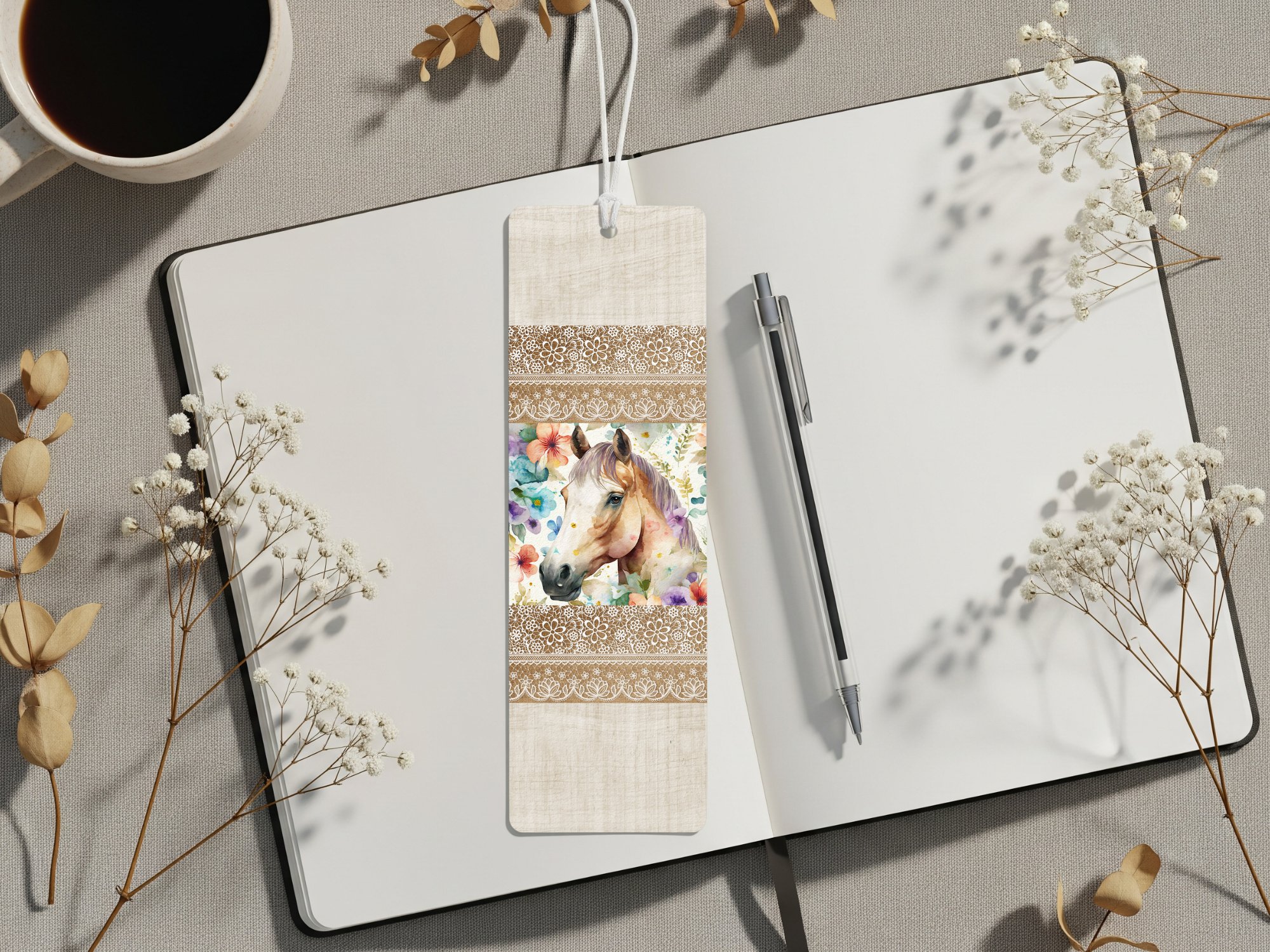 Aluminum Metal Bookmarks, Horse Images
