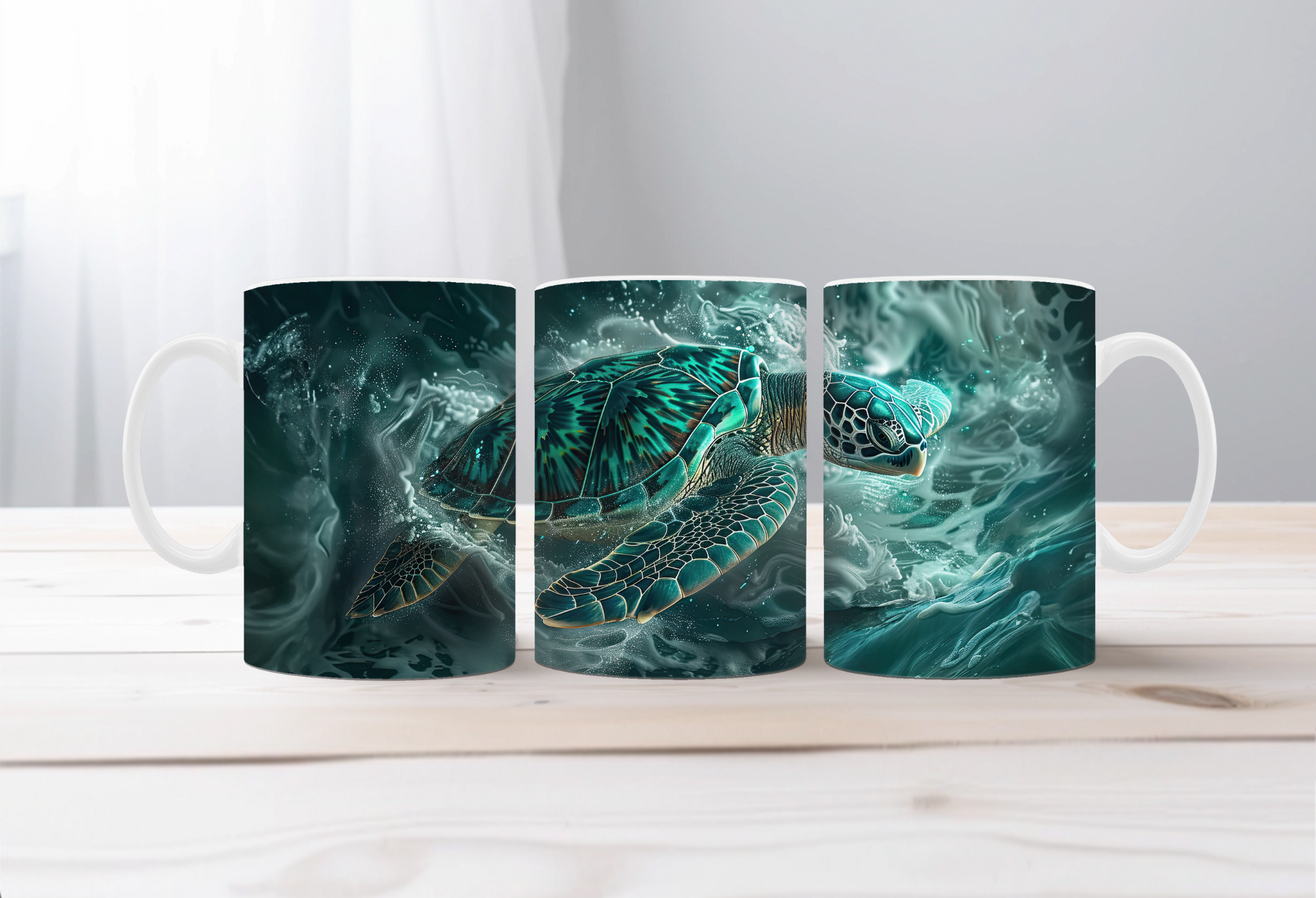 Shell‑O Sunshine Sea Turtle Mugs