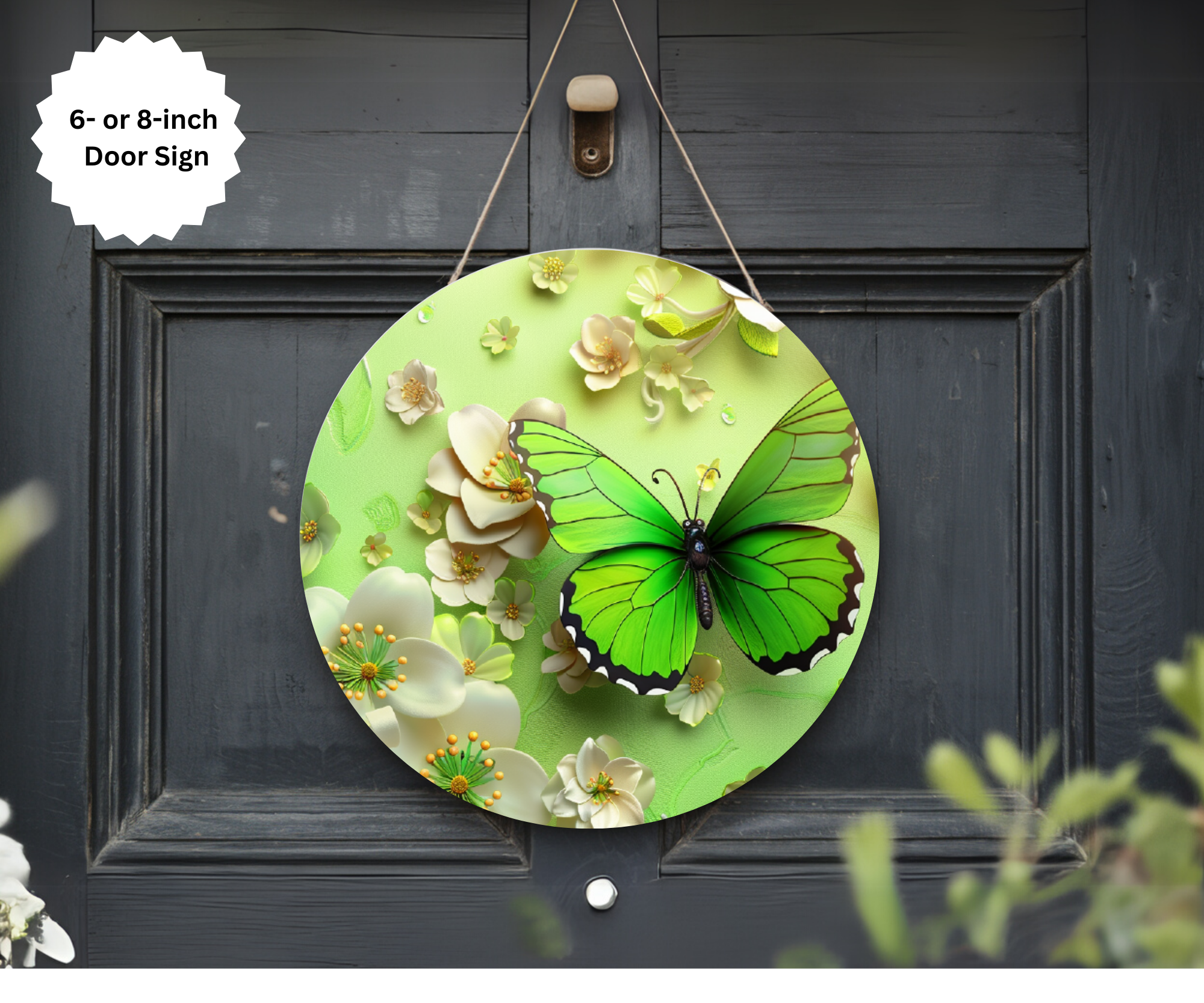 Butterfly Door Signs, Multiple images options.