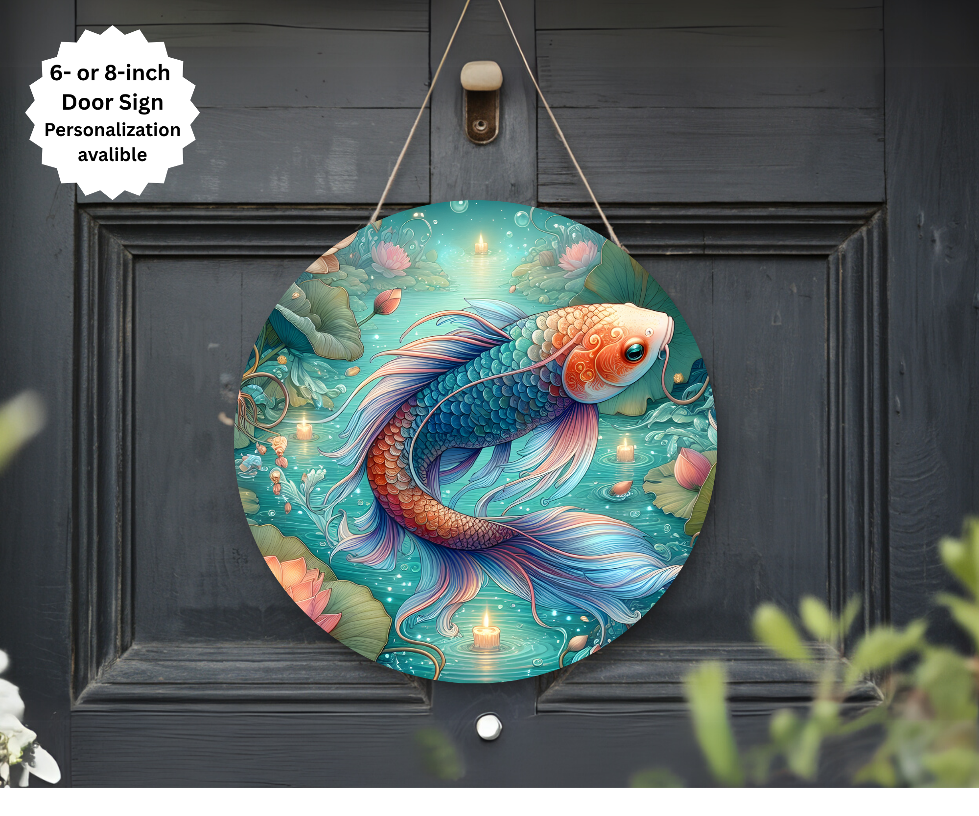Koi Fish Door Signs