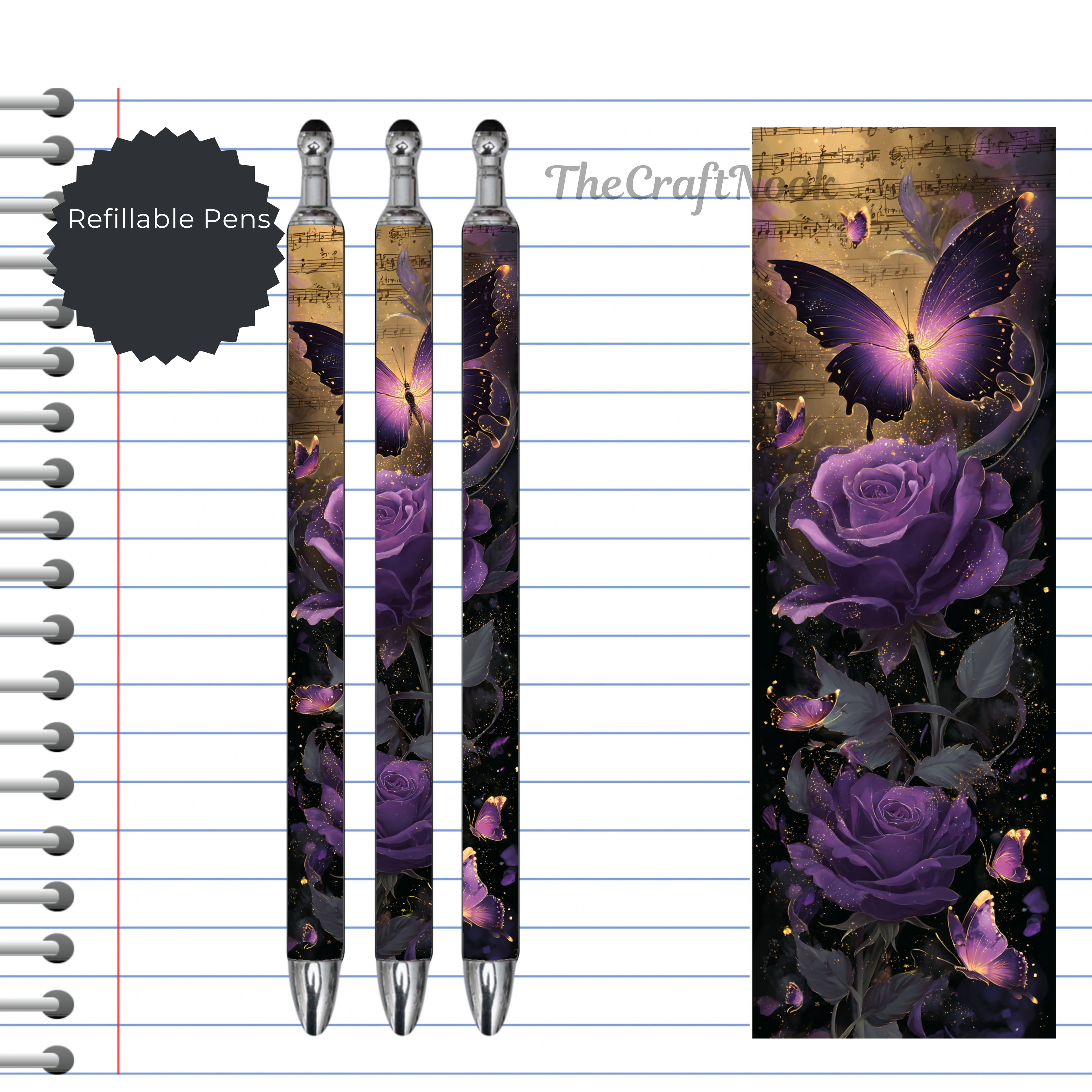 Butterfly Refillable Pens, multiple options and Images available.
