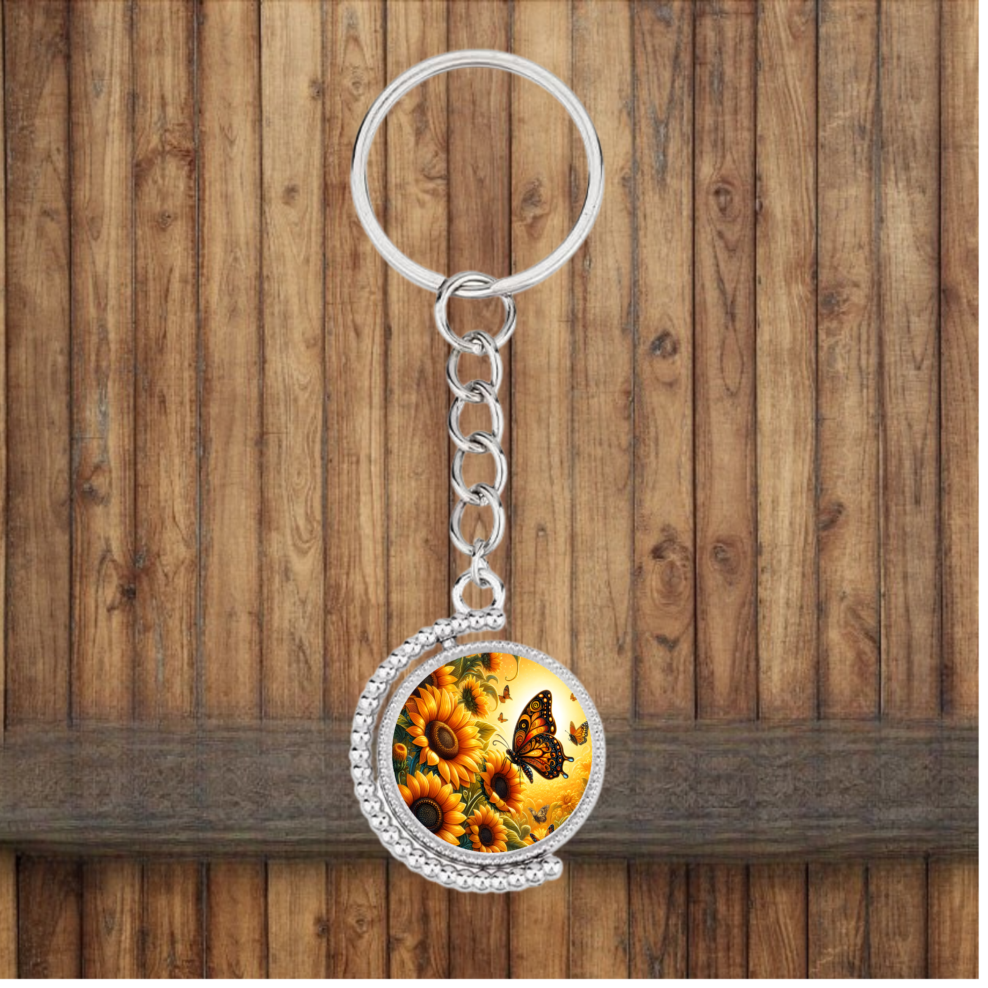 Bezel Butterfly Keychain