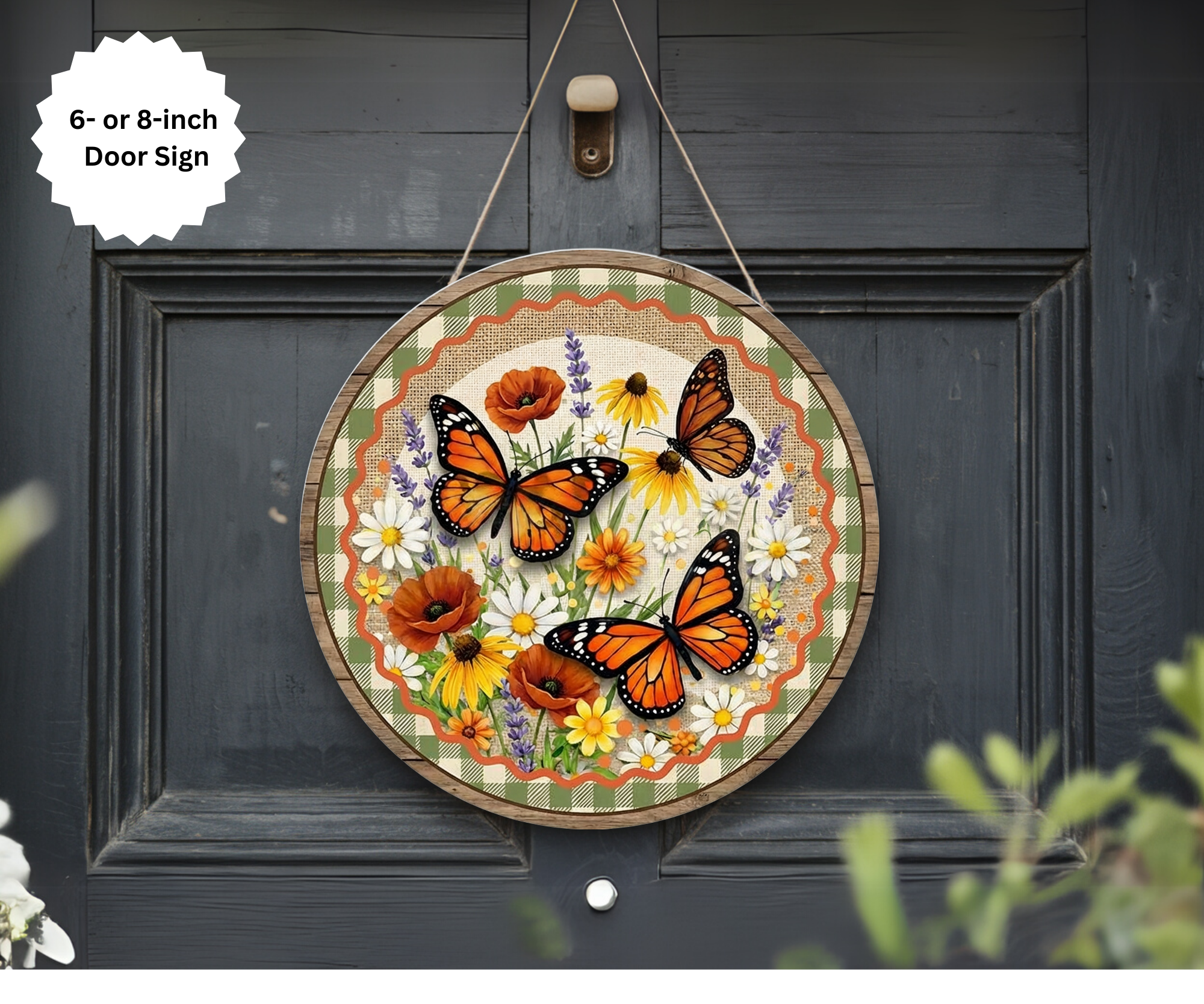 Butterfly Door Signs, Multiple images options.