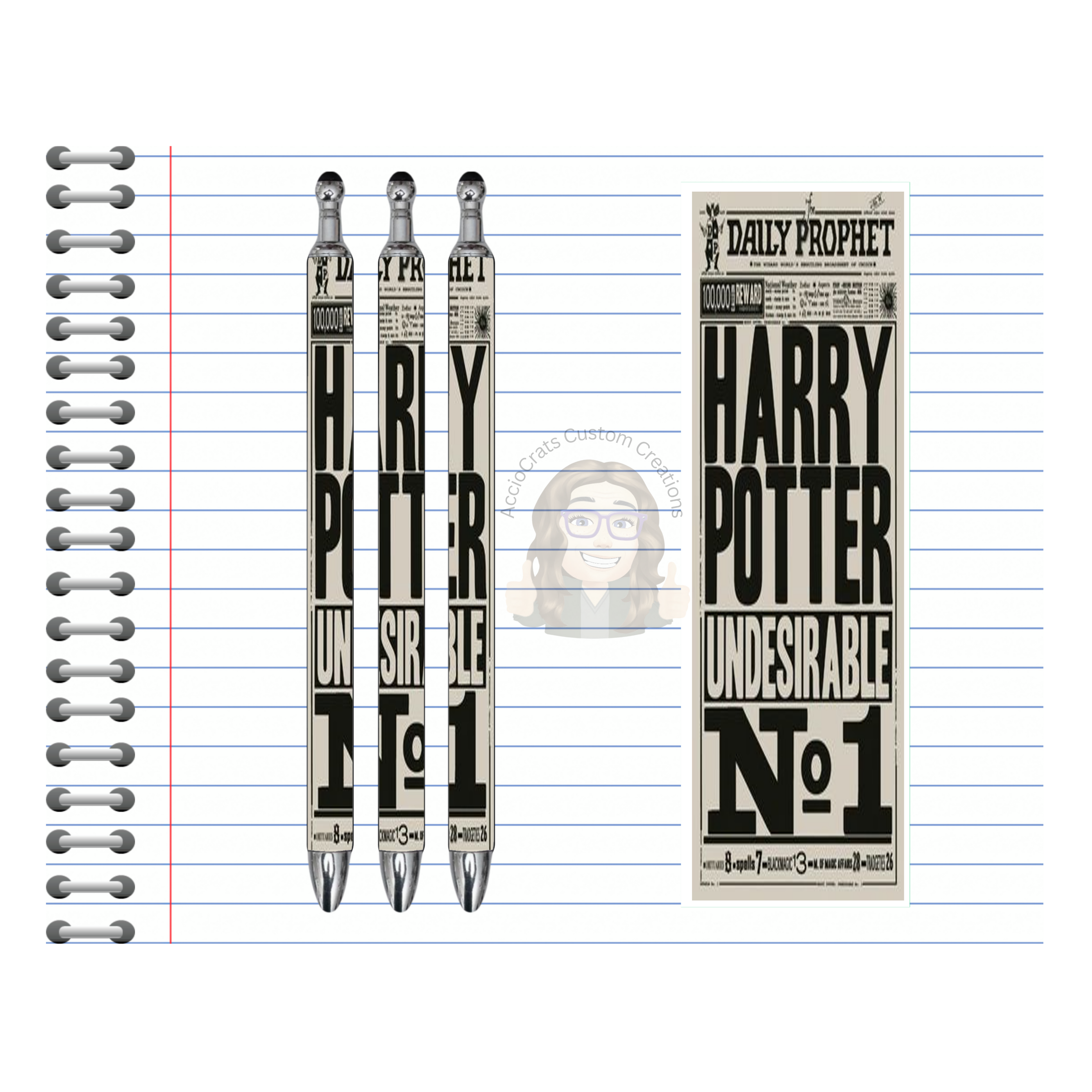 Refillable Pens, Wizard Images. Write with a little magic! ✨🪄Multiple options and Images available.