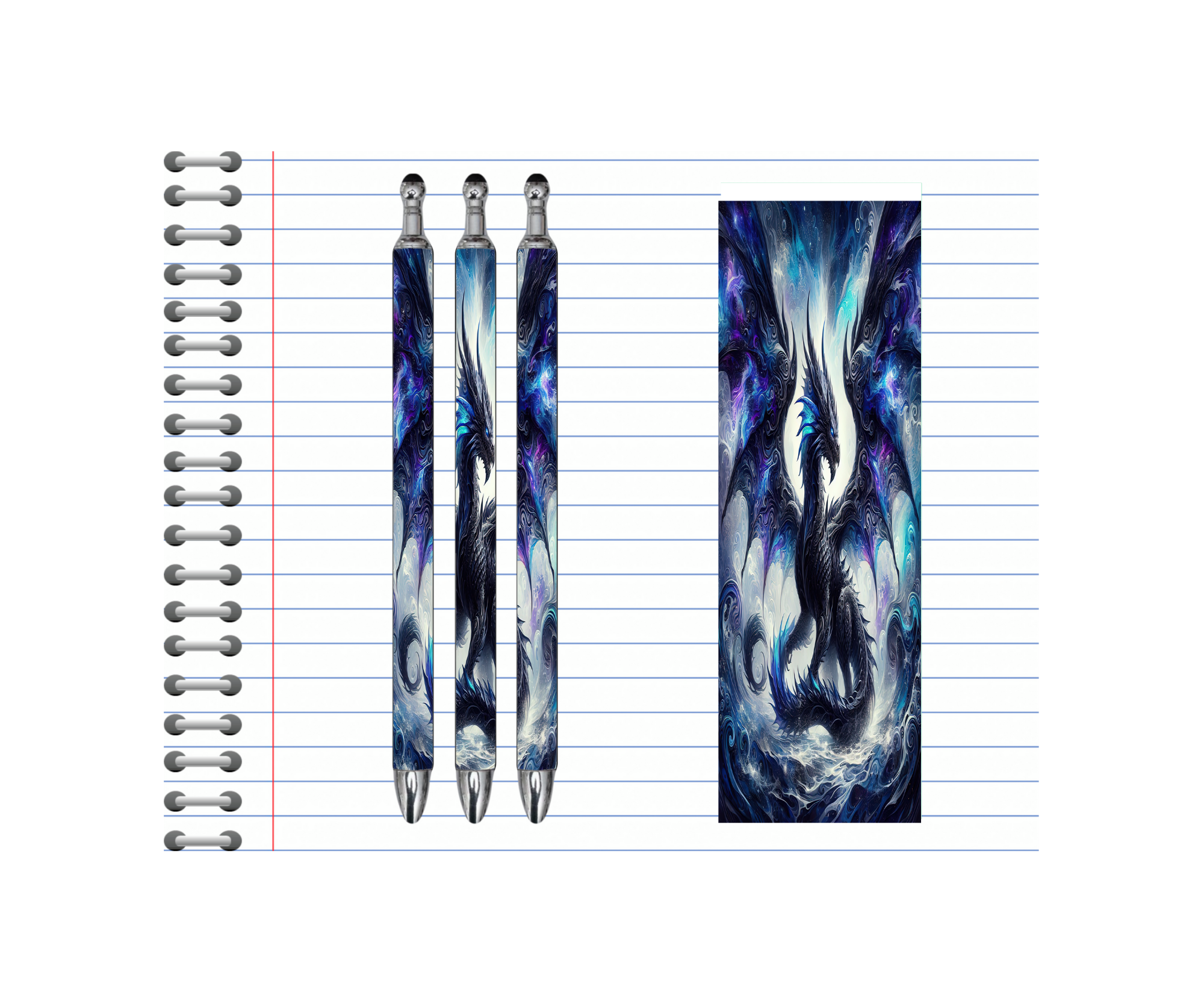 Refillable Pens, Dragon Images. Write your story with a spark of magic — smooth, bold, and dragon‑approved. multiple options and Images available.