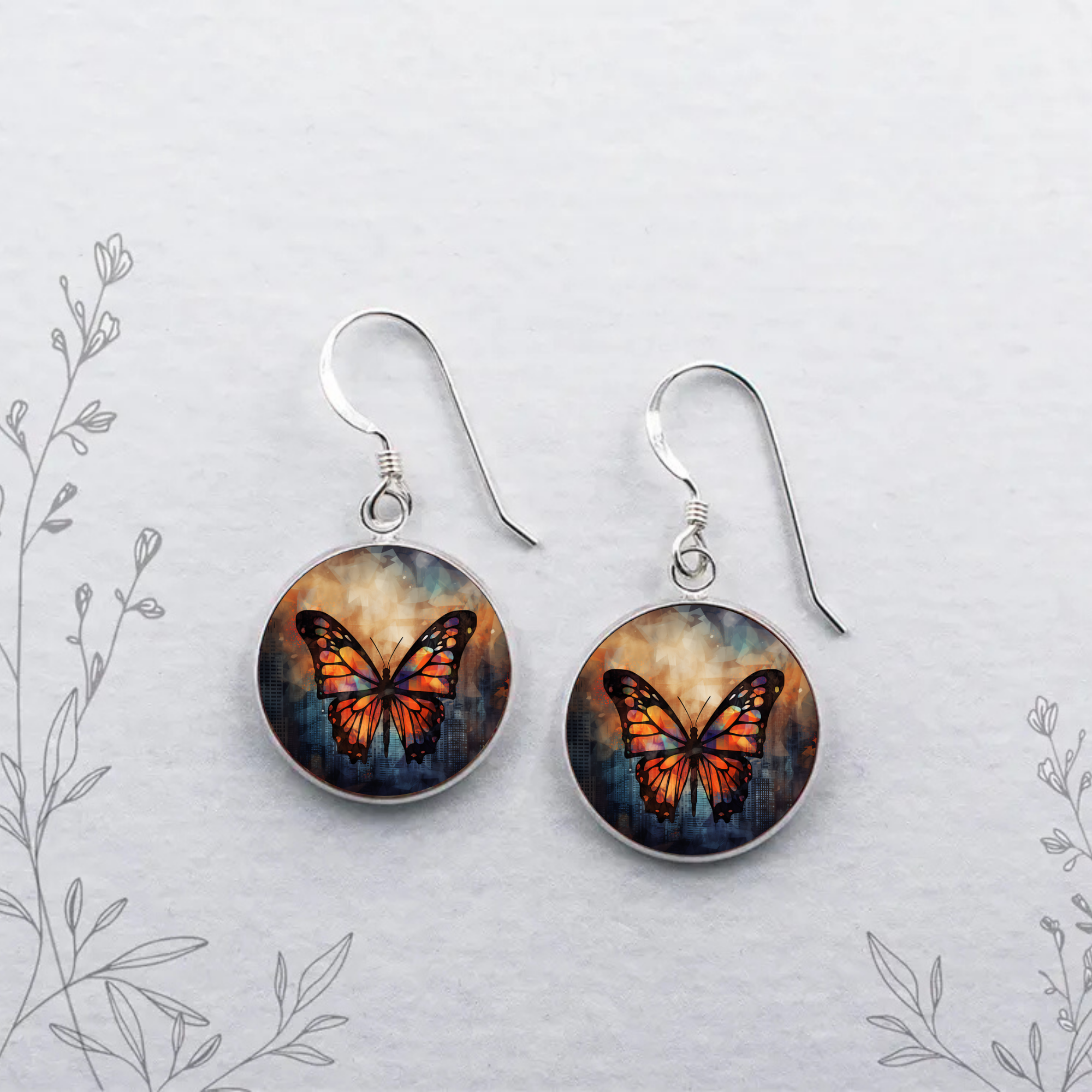 Butterfly Stud or Dangle Earrings