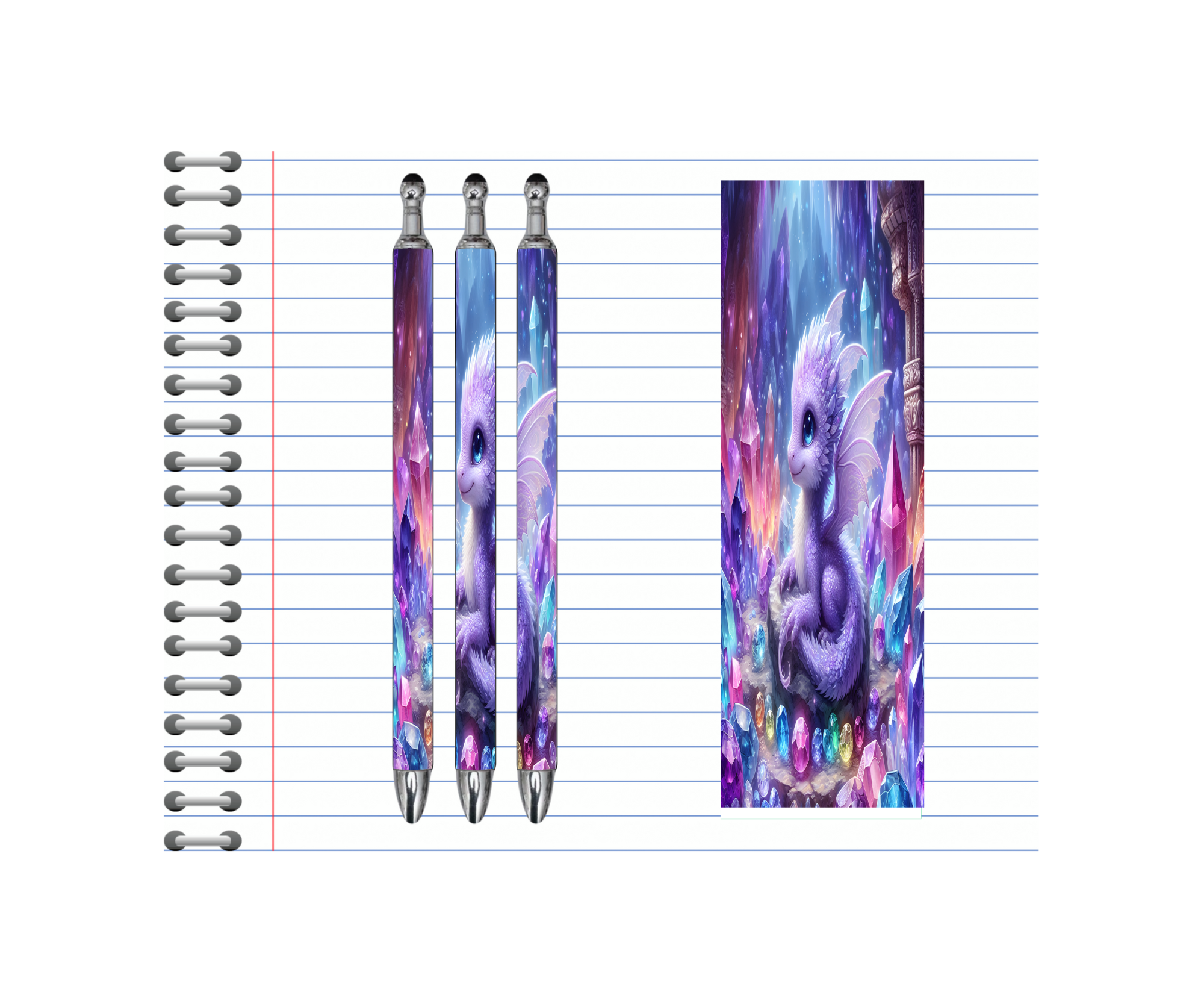 Refillable Pens, Dragon Images. Write your story with a spark of magic — smooth, bold, and dragon‑approved. multiple options and Images available.