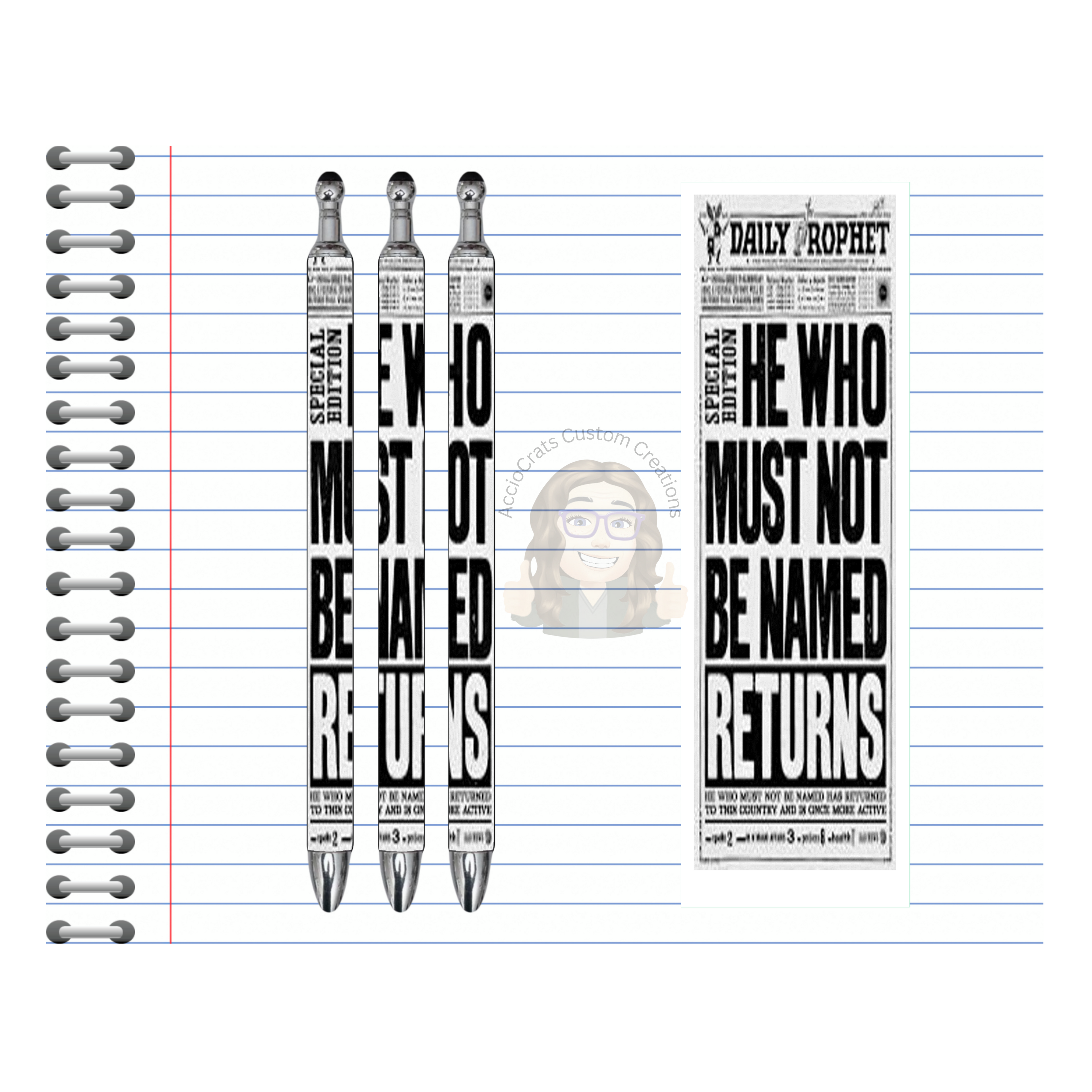 Refillable Pens, Wizard Images. Write with a little magic! ✨🪄Multiple options and Images available.