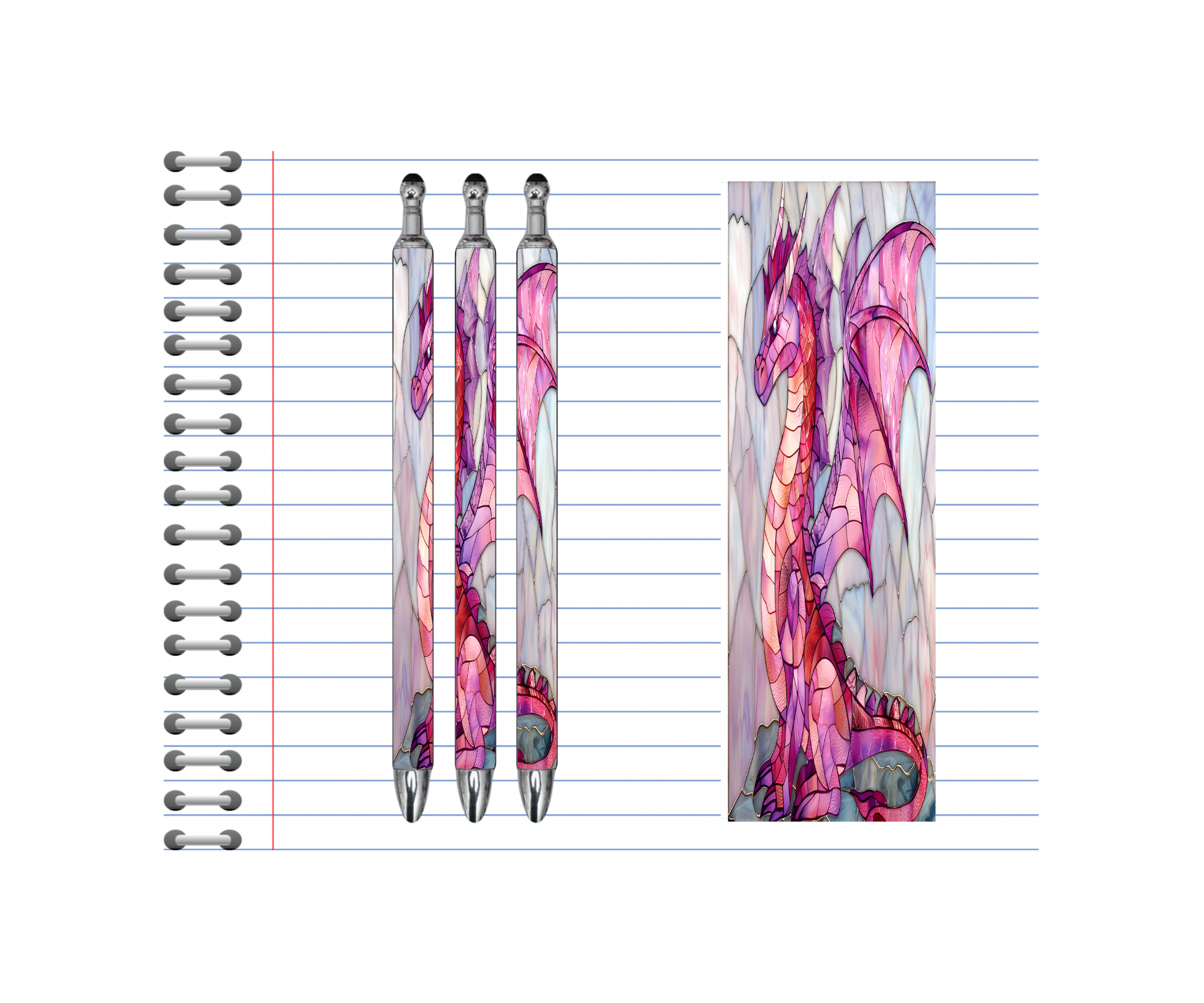 Refillable Pens, Dragon Images. Write your story with a spark of magic — smooth, bold, and dragon‑approved. multiple options and Images available.